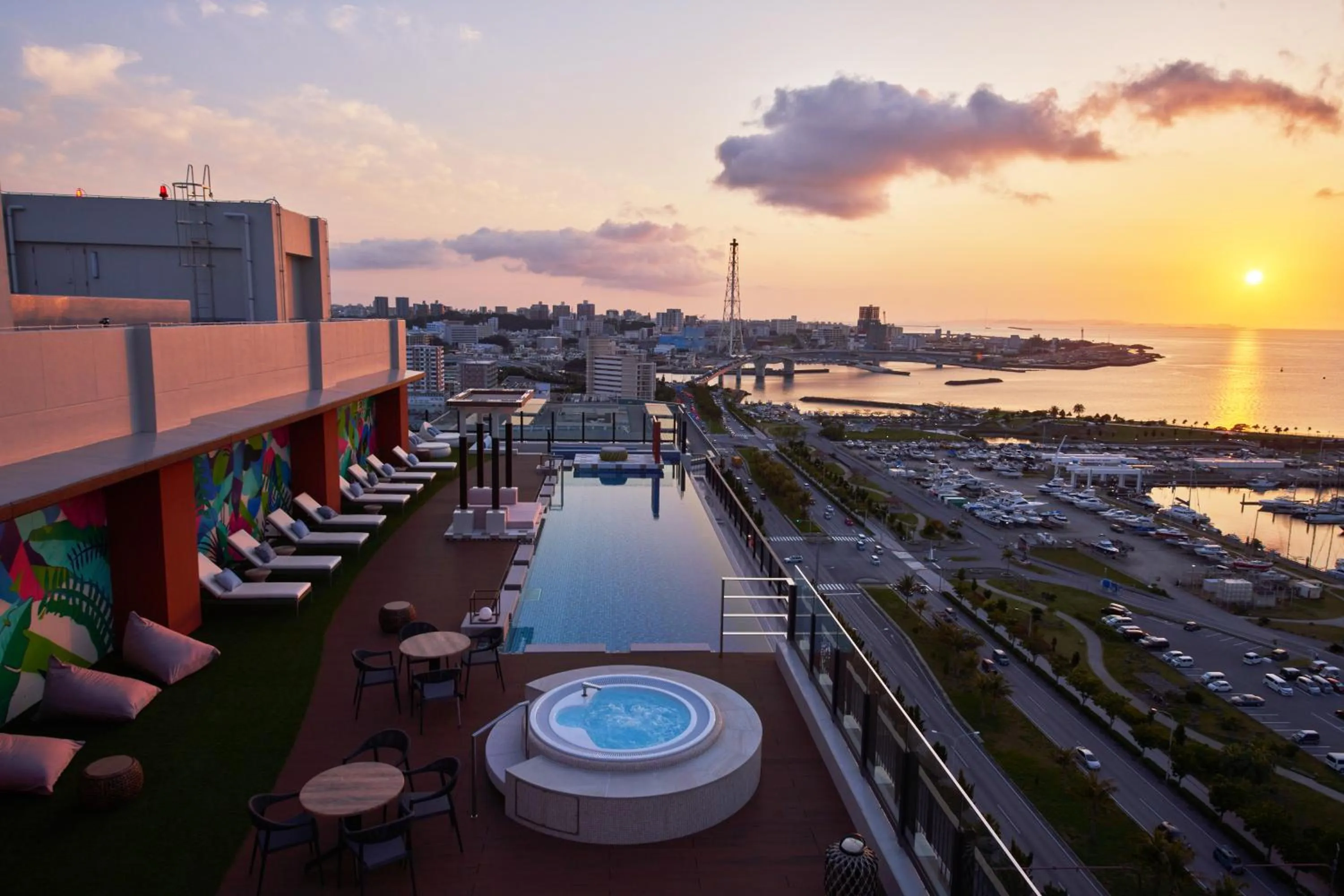 Swimming pool in Okinawa Prince Hotel Ocean View Ginowan