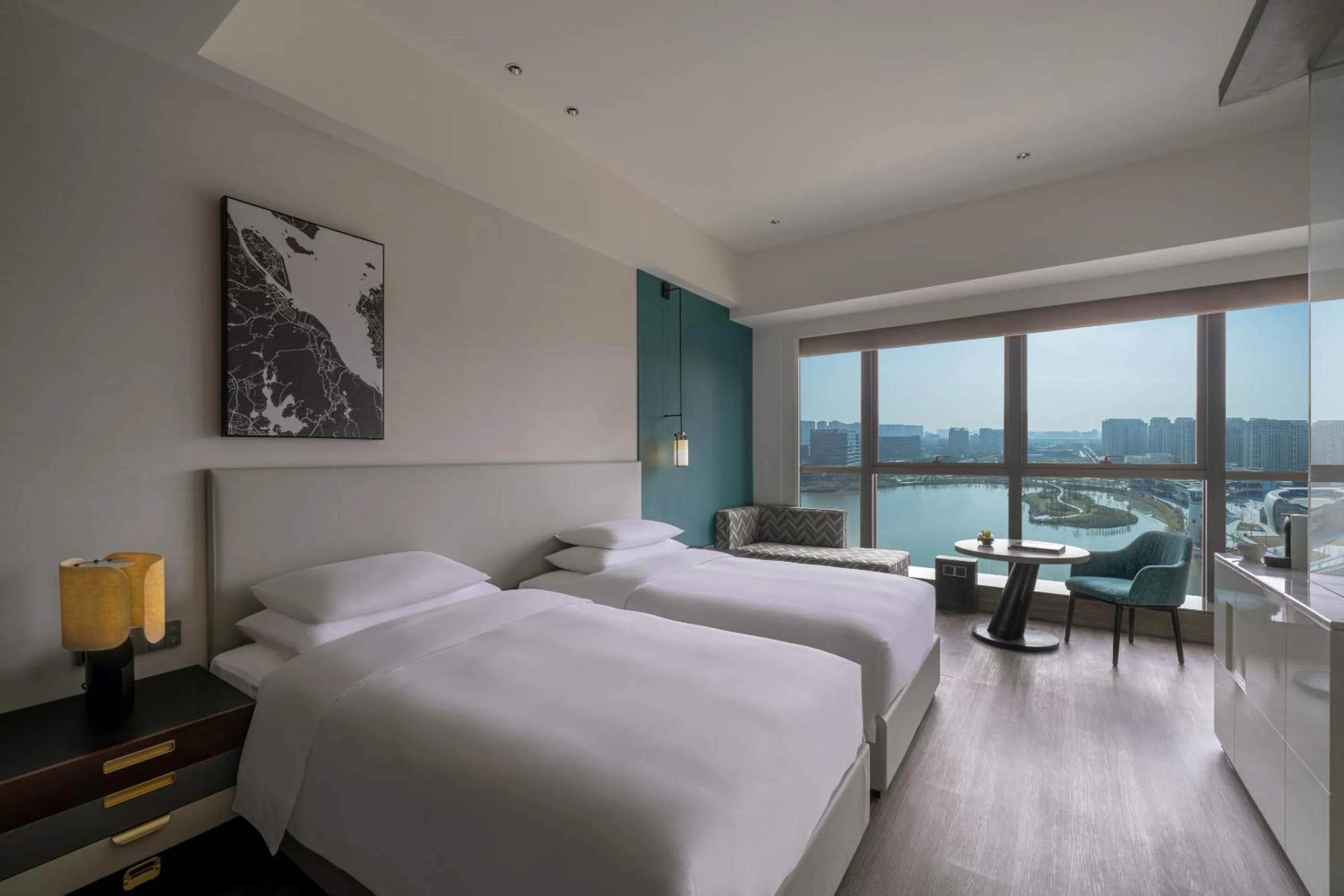 Photo of the whole room, Bed in Hyatt Centric Lakeside Ningbo