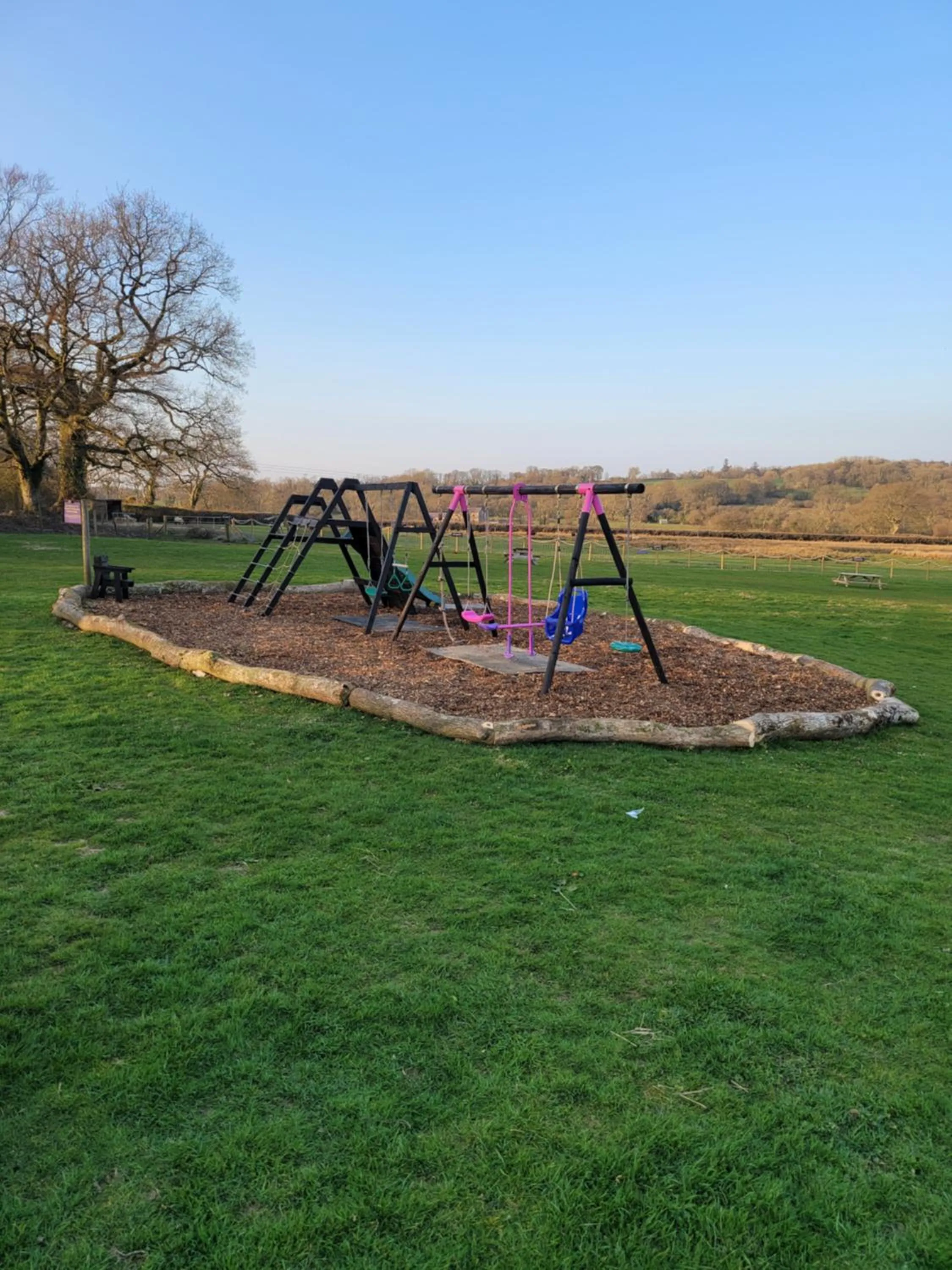 Children play ground in Hideaway Escapes, Farmhouse B&B & Holiday Home, Ideal family stay or Romantic break, Friendly animals on our smallholding in beautiful Pembrokeshire setting close to Narberth