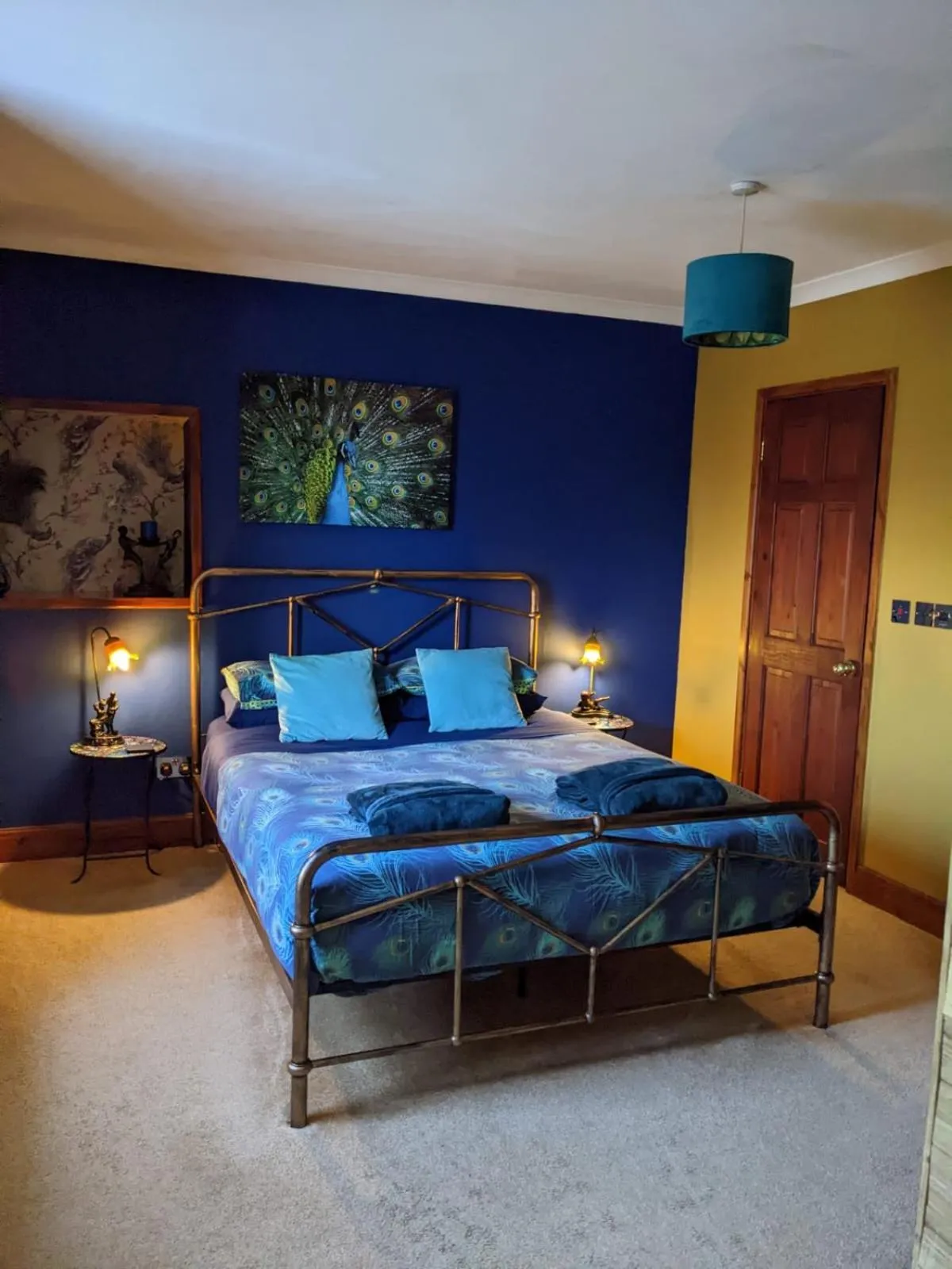Bedroom, Bed in Hideaway Escapes, Farmhouse B&B & Holiday Home, Ideal family stay or Romantic break, Friendly animals on our smallholding in beautiful Pembrokeshire setting close to Narberth