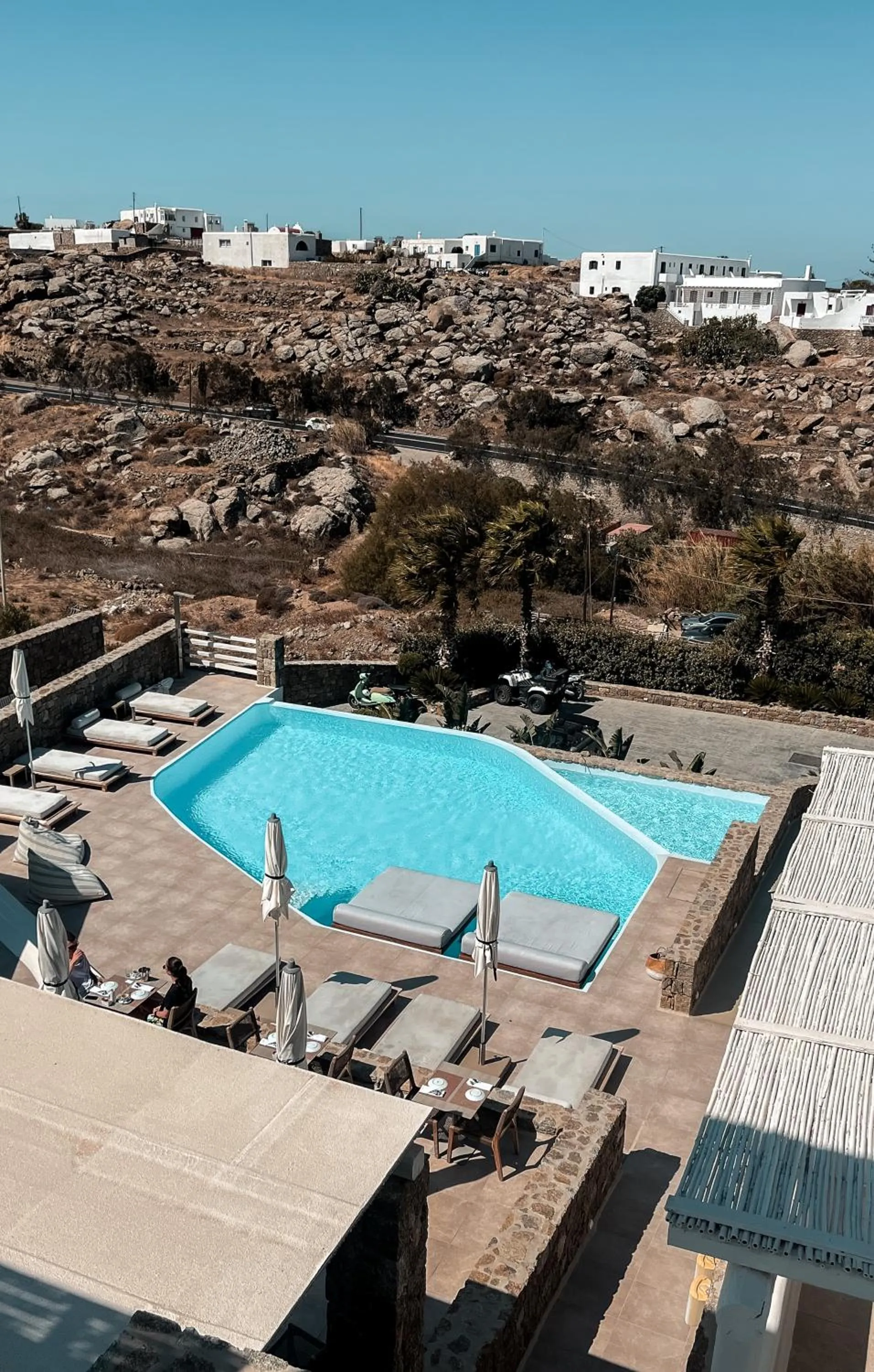 Swimming pool in Arocaria Mykonos