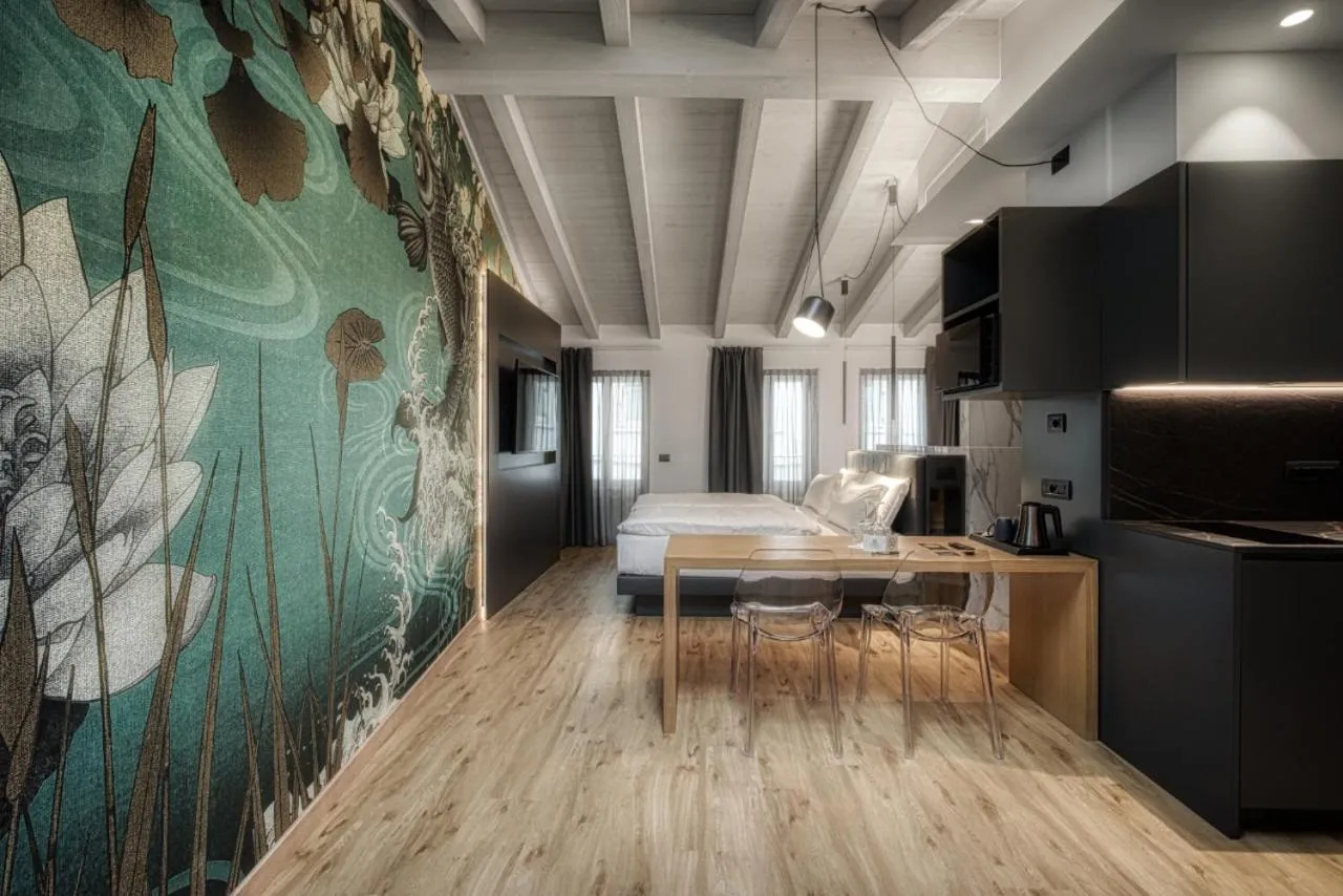 Kitchen or kitchenette, Bed in M Loft - adults only