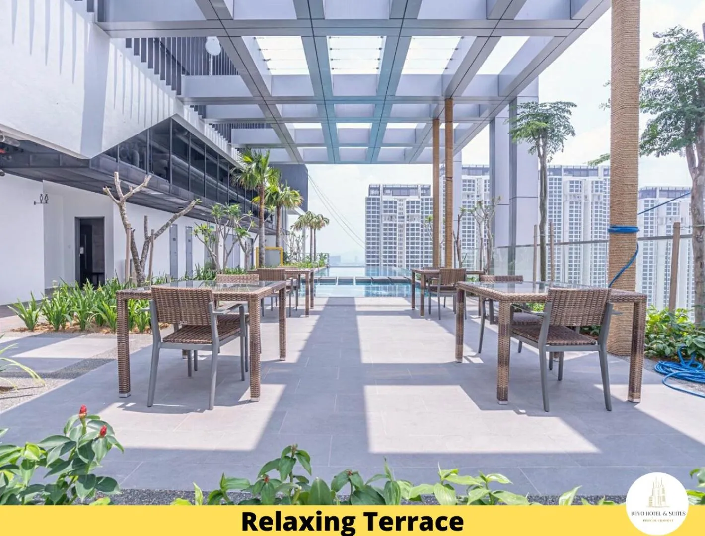 Patio in Revo Hotel & Suites Kuala Lumpur Bukit Jalil by The Cynefin