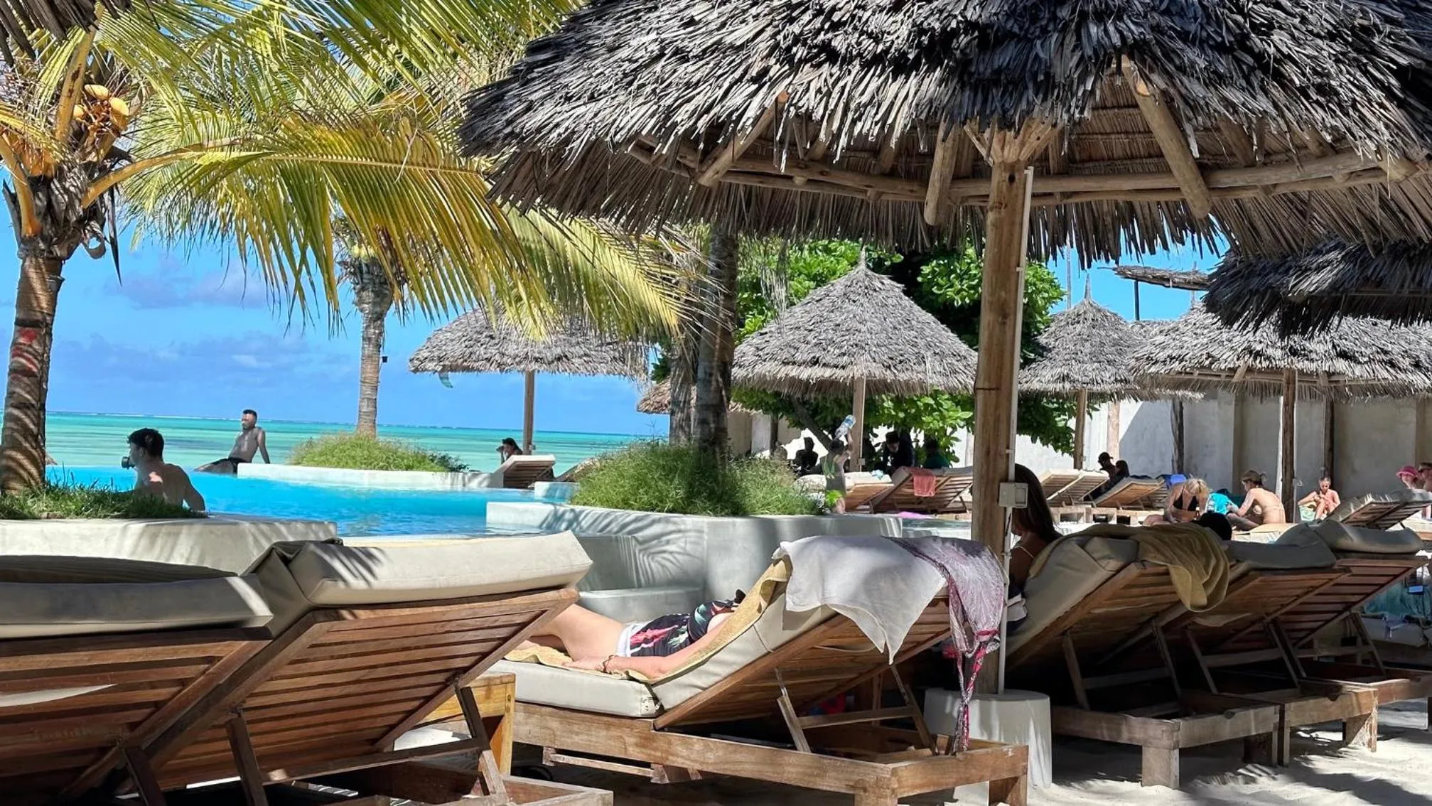 Pool view in NDAME Paje Hotel