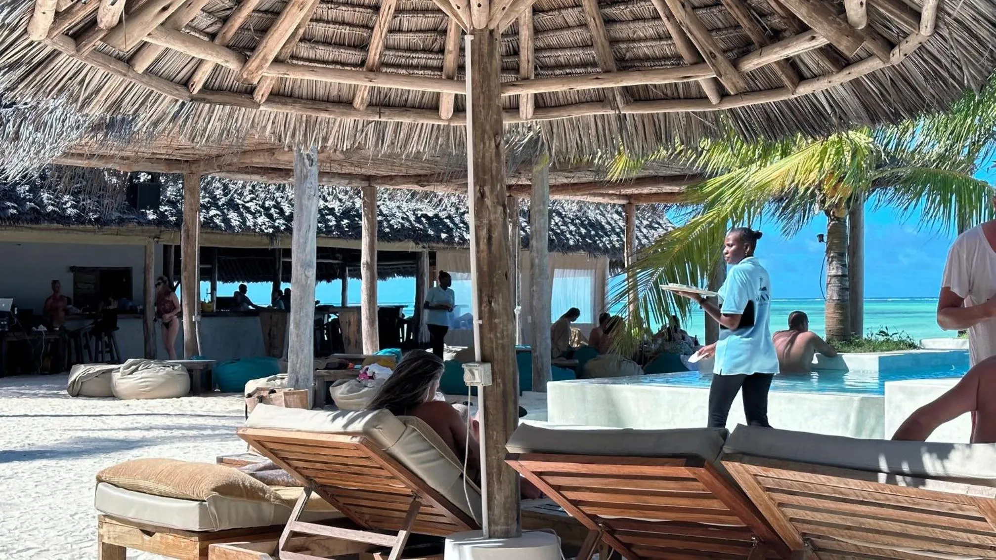 Pool view in NDAME Paje Hotel