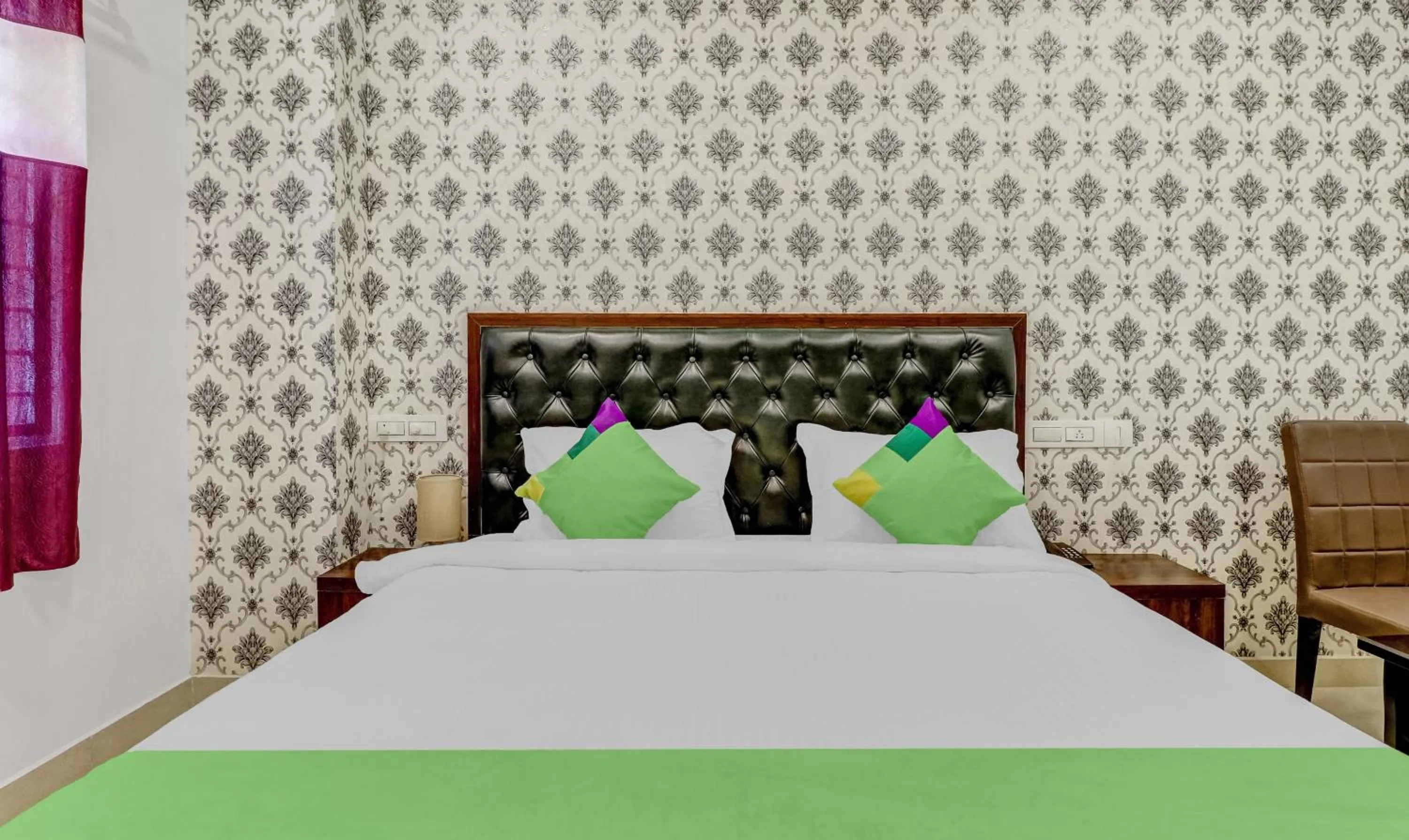 Bedroom, Bed in Treebo Three Drops