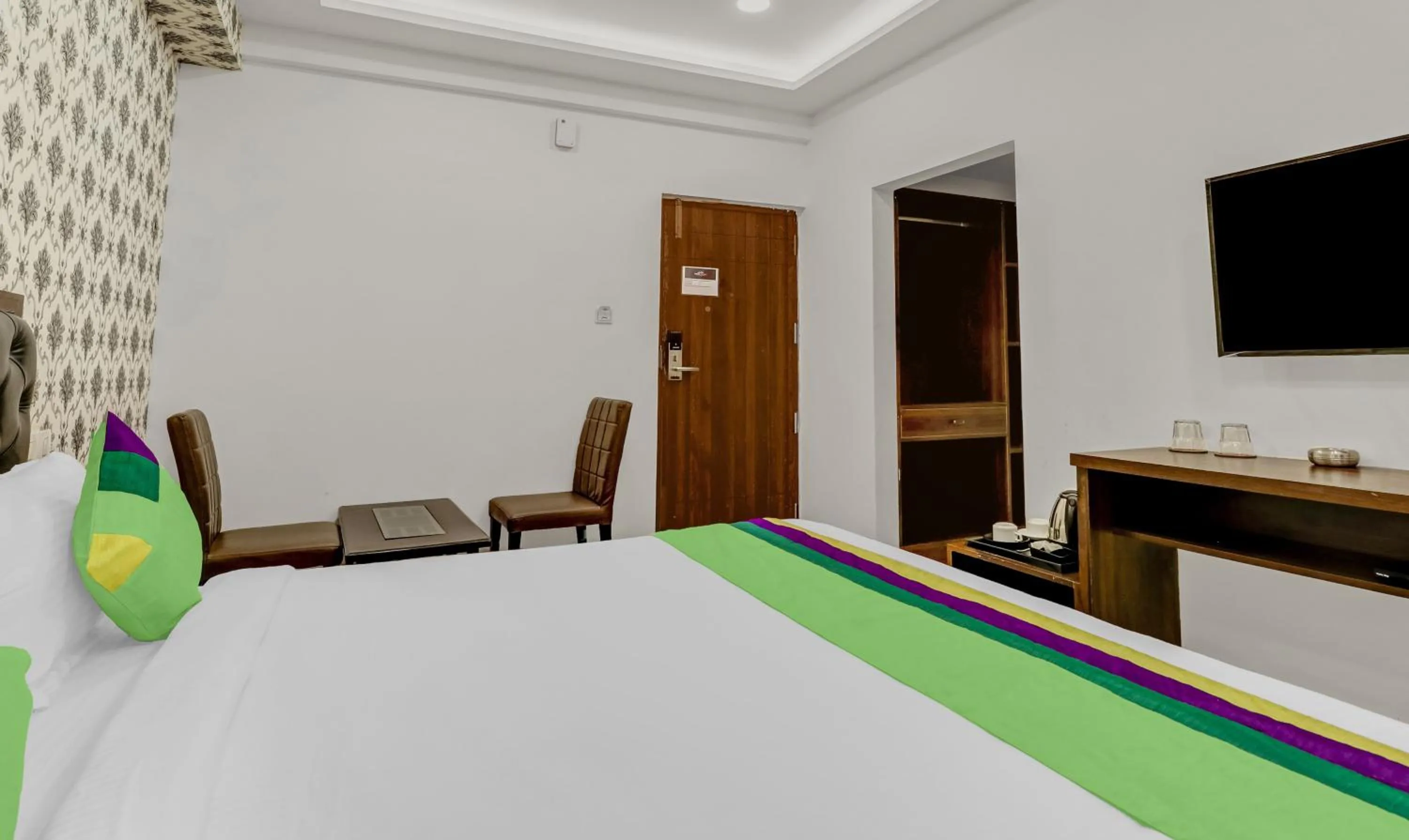 Bedroom, Bed in Treebo Three Drops