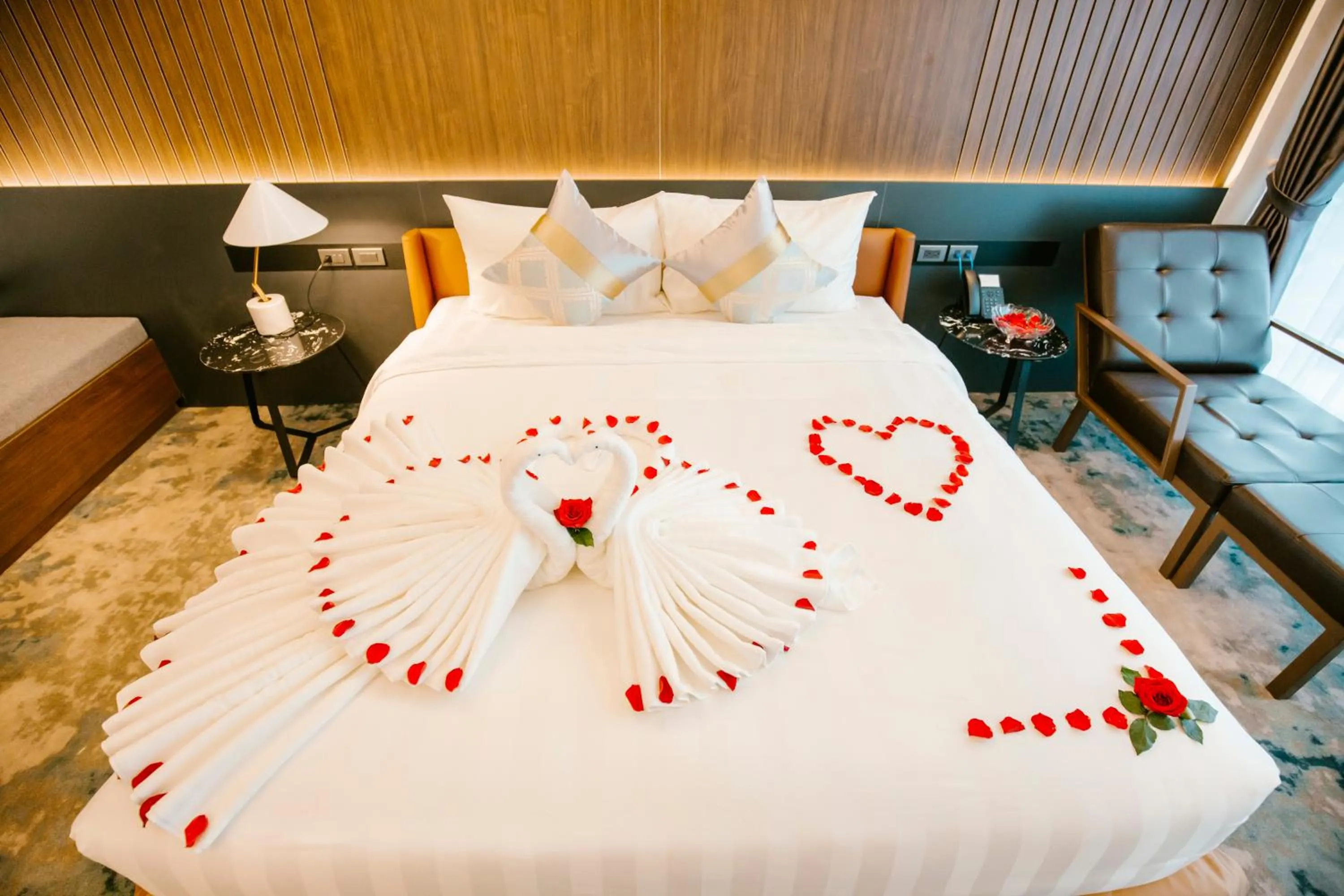 Bed in Songlam Waterfront Hotel - 藍江酒店