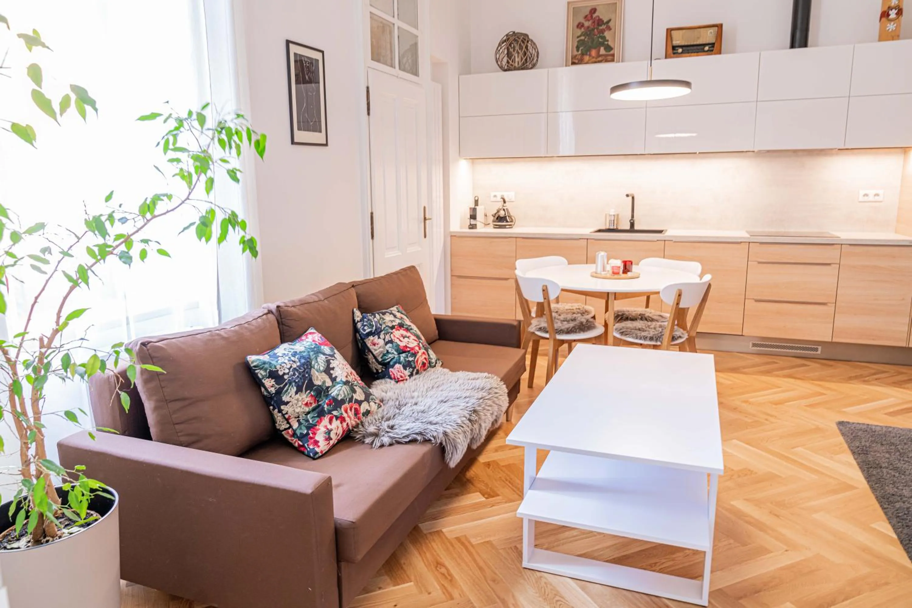 Kitchen or kitchenette in Apartmány Marienhof