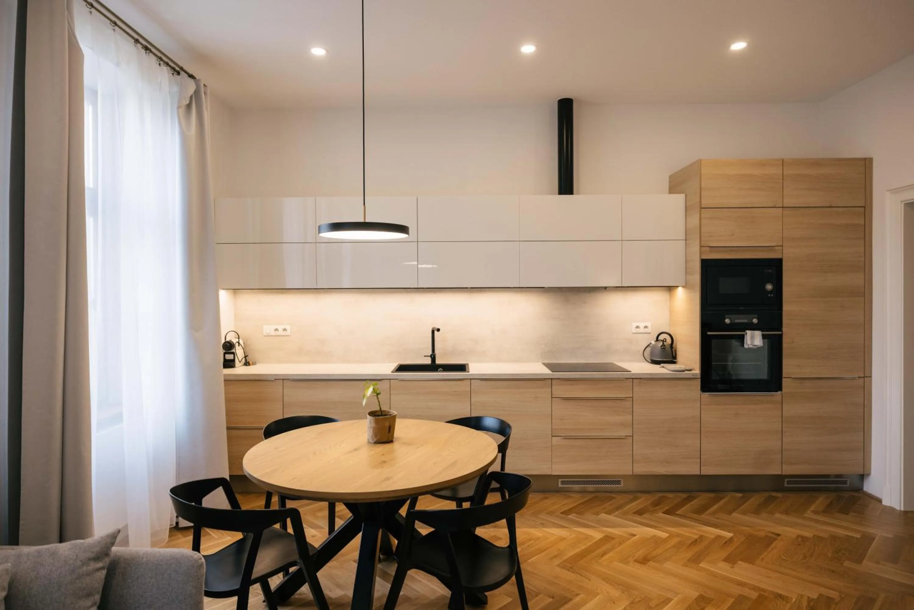 Kitchen or kitchenette in Apartmány Marienhof