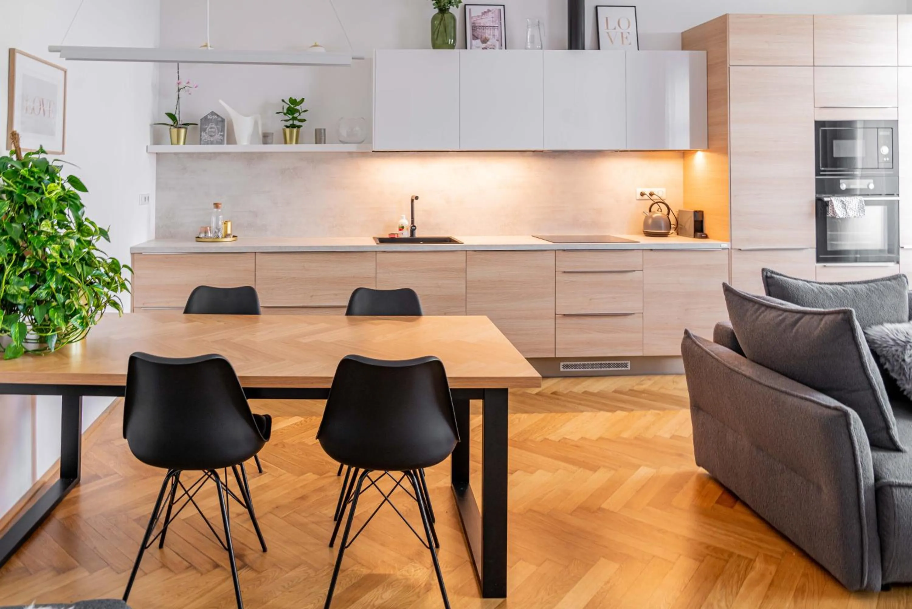 Kitchen or kitchenette in Apartmány Marienhof