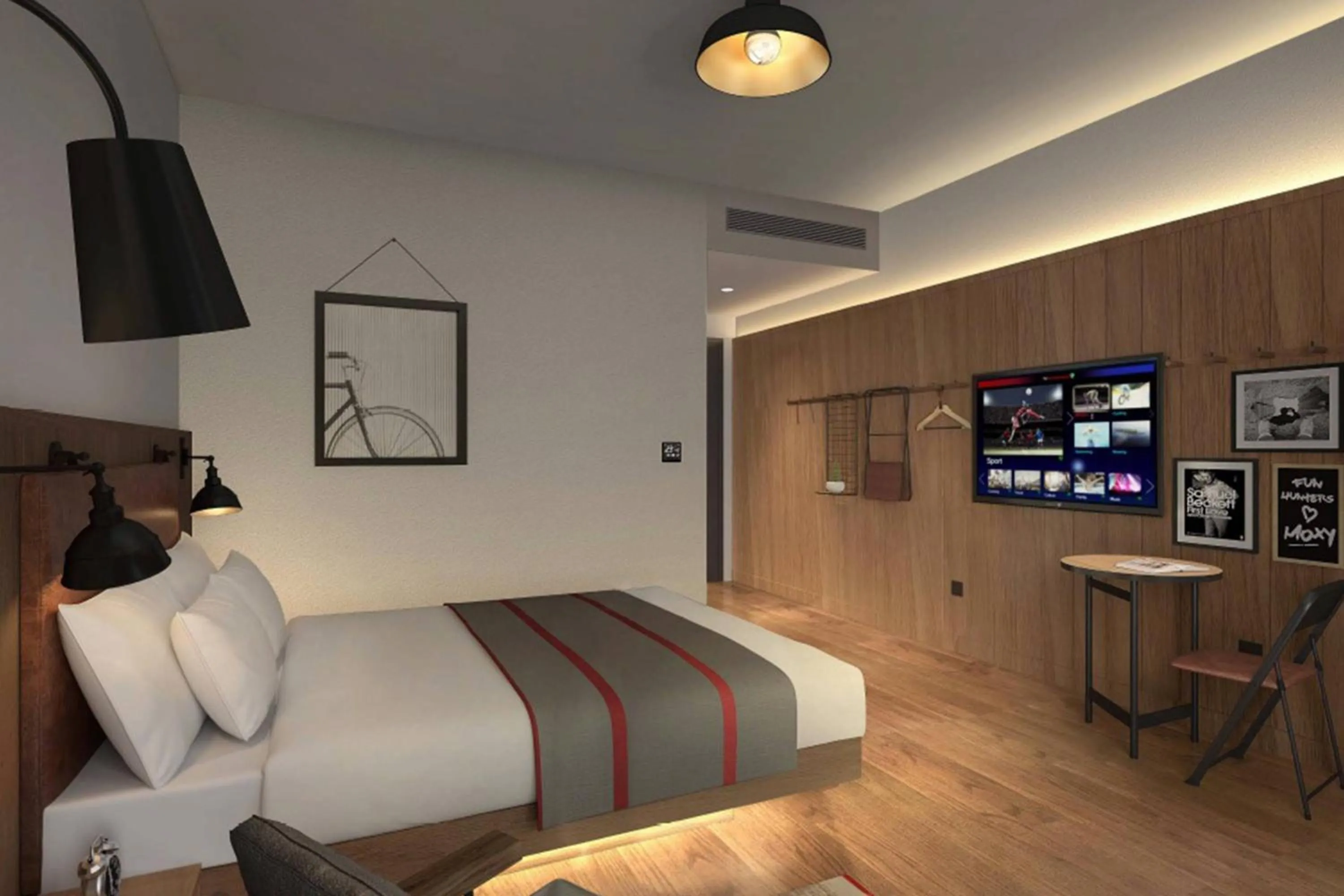 Photo of the whole room, Bed in Moxy Nanjing Jiangning