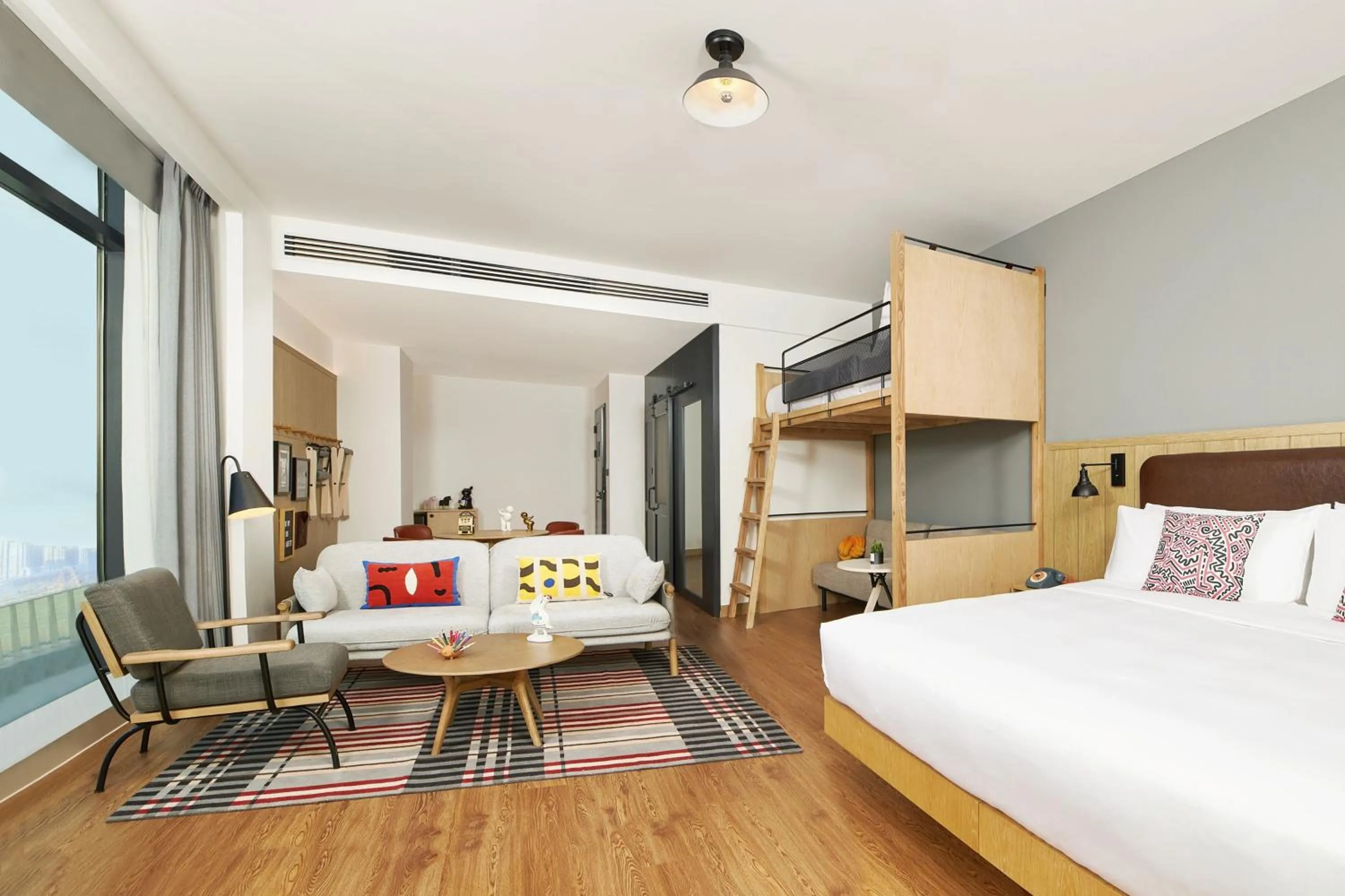 Photo of the whole room, Bed in Moxy Nanjing Jiangning