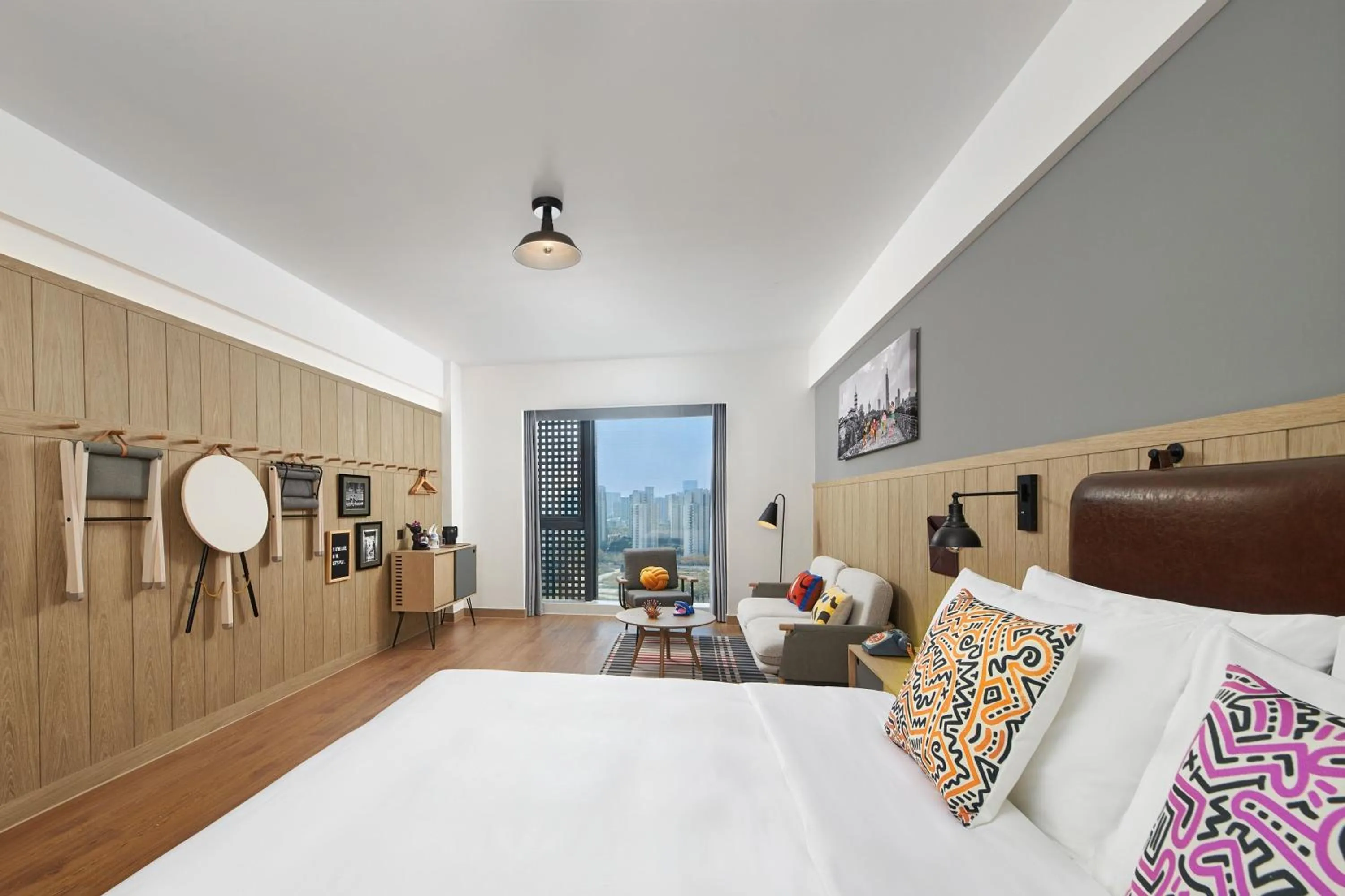 Photo of the whole room, Bed in Moxy Nanjing Jiangning