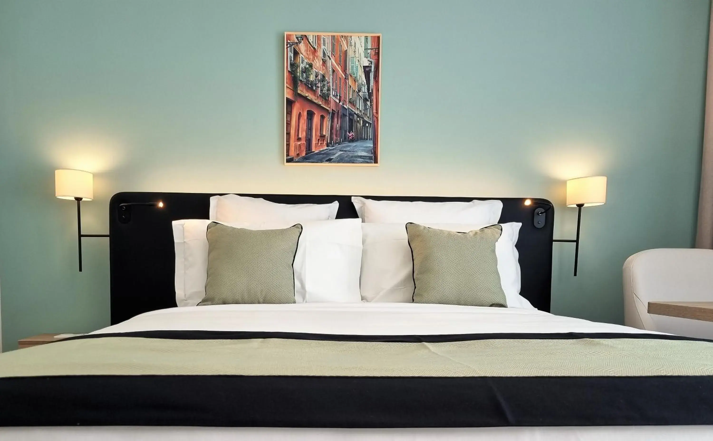 Bedroom, Bed in Residhome Nice Aéroport Bedroom, Bed in Residhome Nice Aéroport