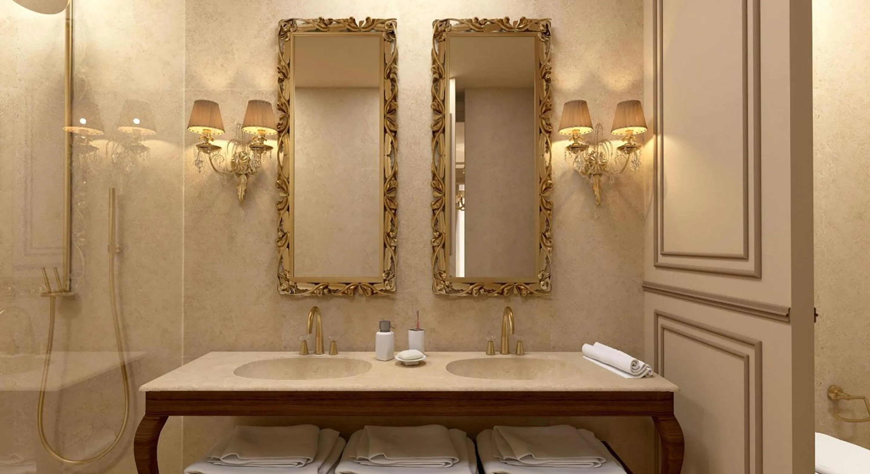 Bathroom in Hotel Savoia e Jolanda, WorldHotels Elite