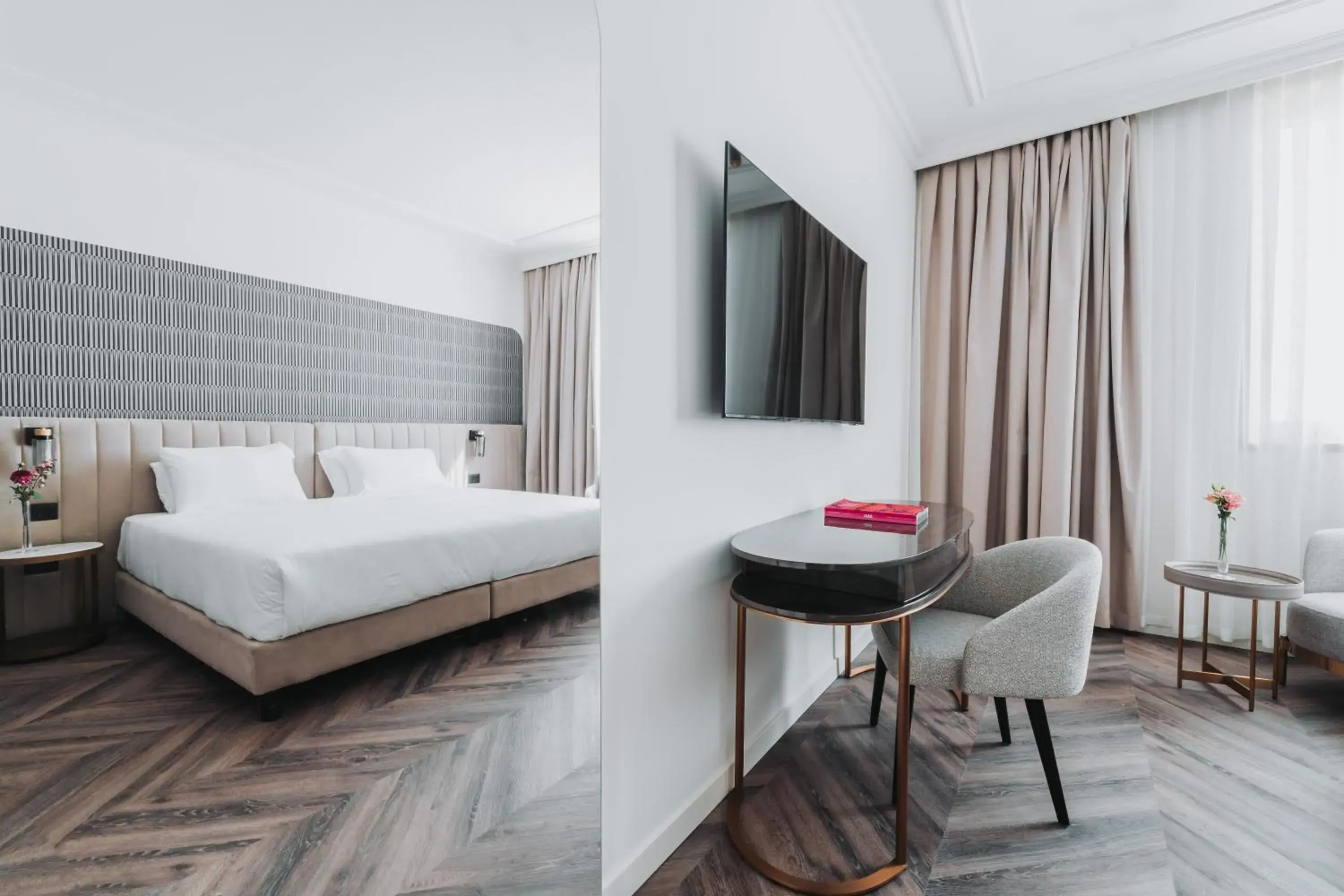 View (from property/room), Bed in Royal Garden Assago Milano View (from property/room), Bed in Royal Garden Assago Milano