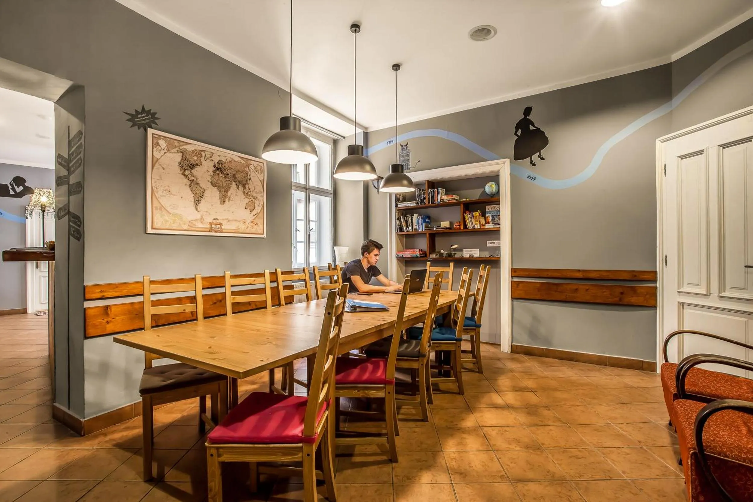 Communal lounge/ TV room in Ahoy! Hostel