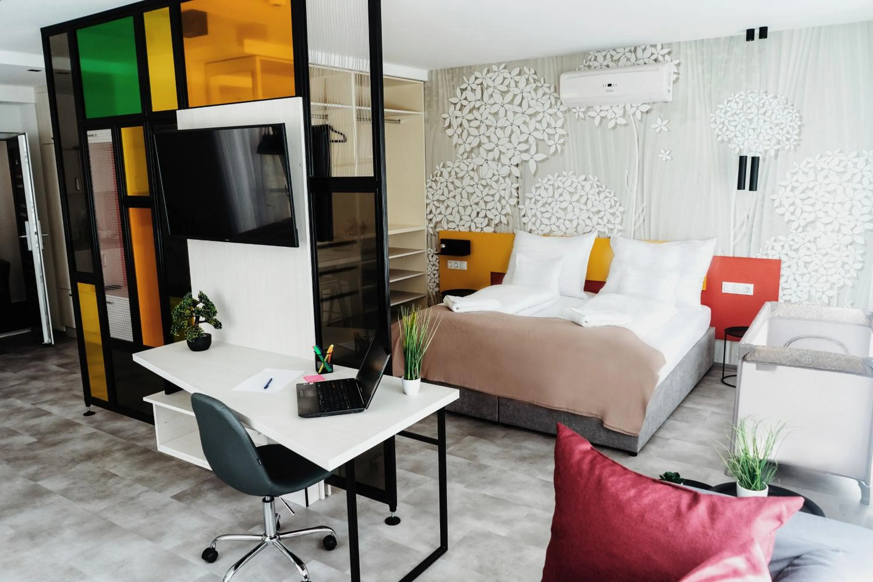 Seating area, Bed in RIVA Szeged