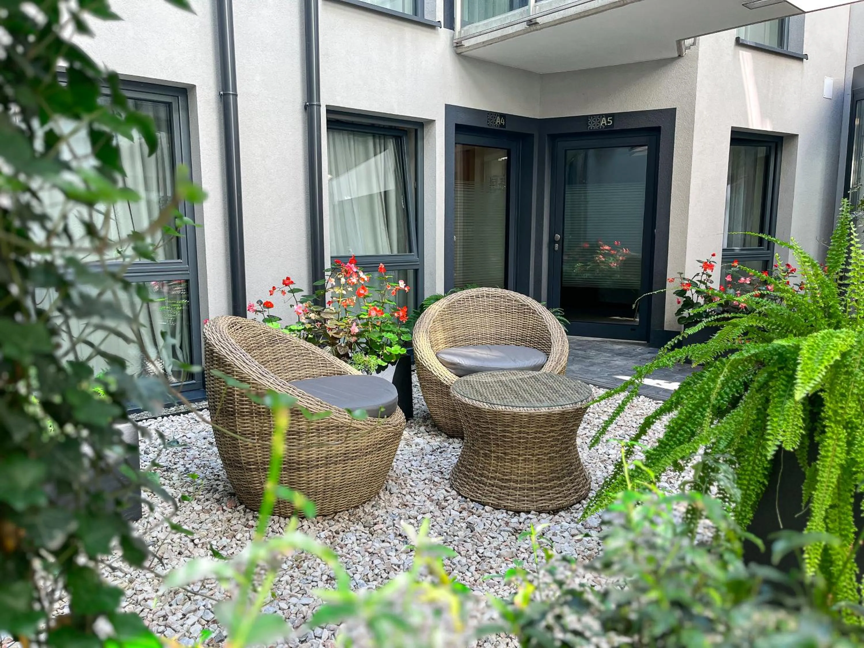 Inner courtyard view in Xerion Hotel