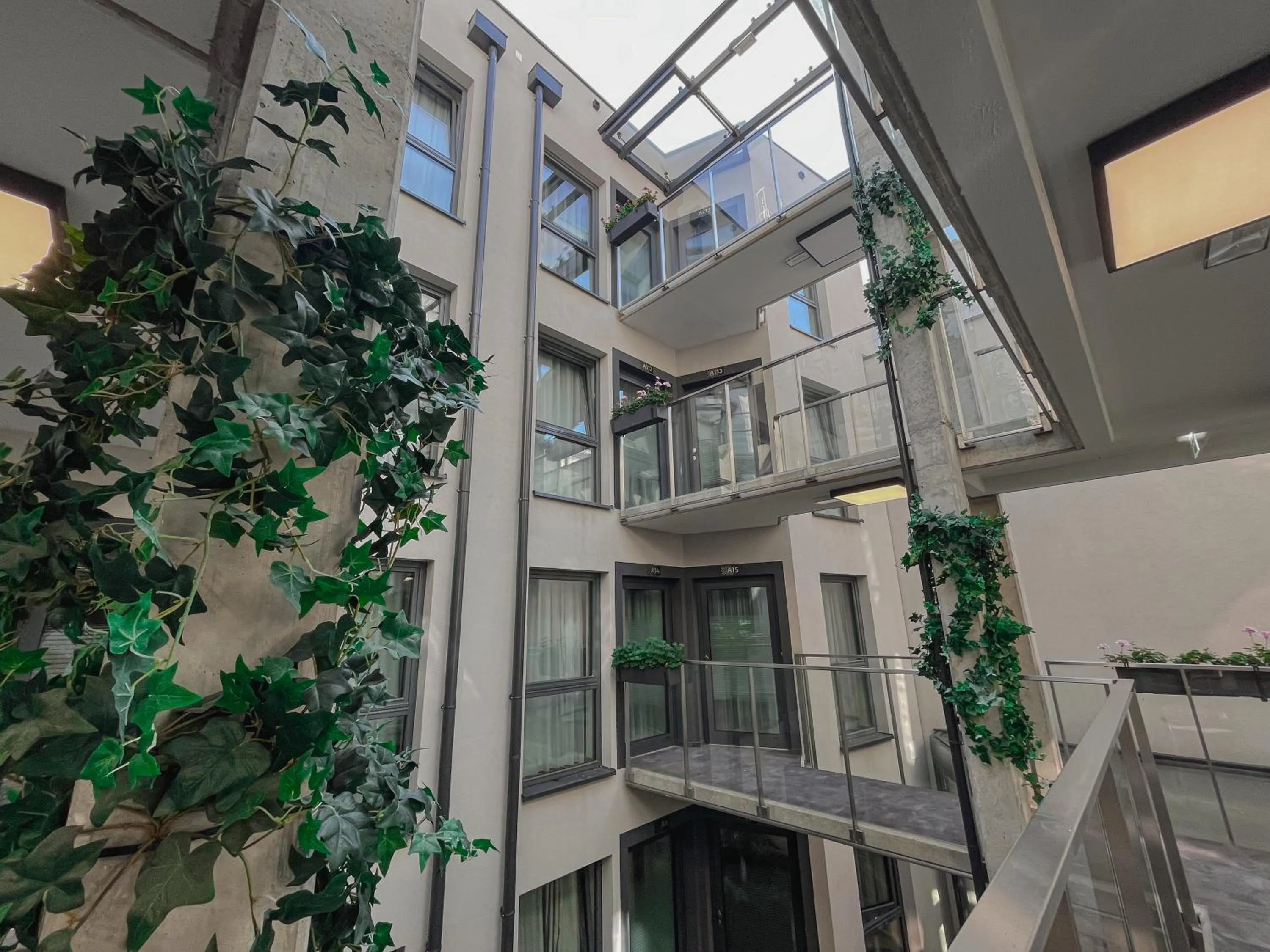 Inner courtyard view in Xerion Hotel