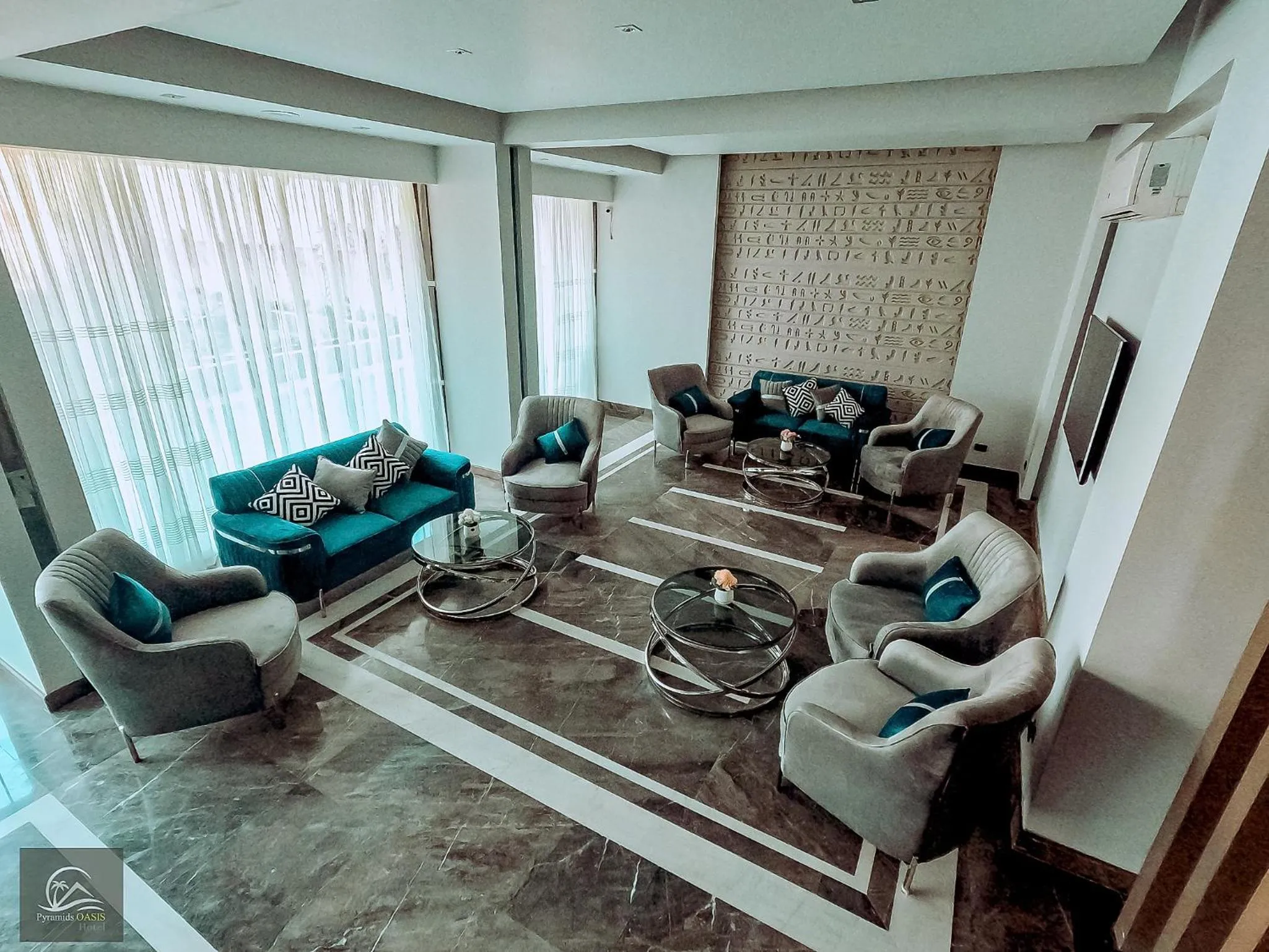 Lobby or reception in Pyramids Oasis Hotel