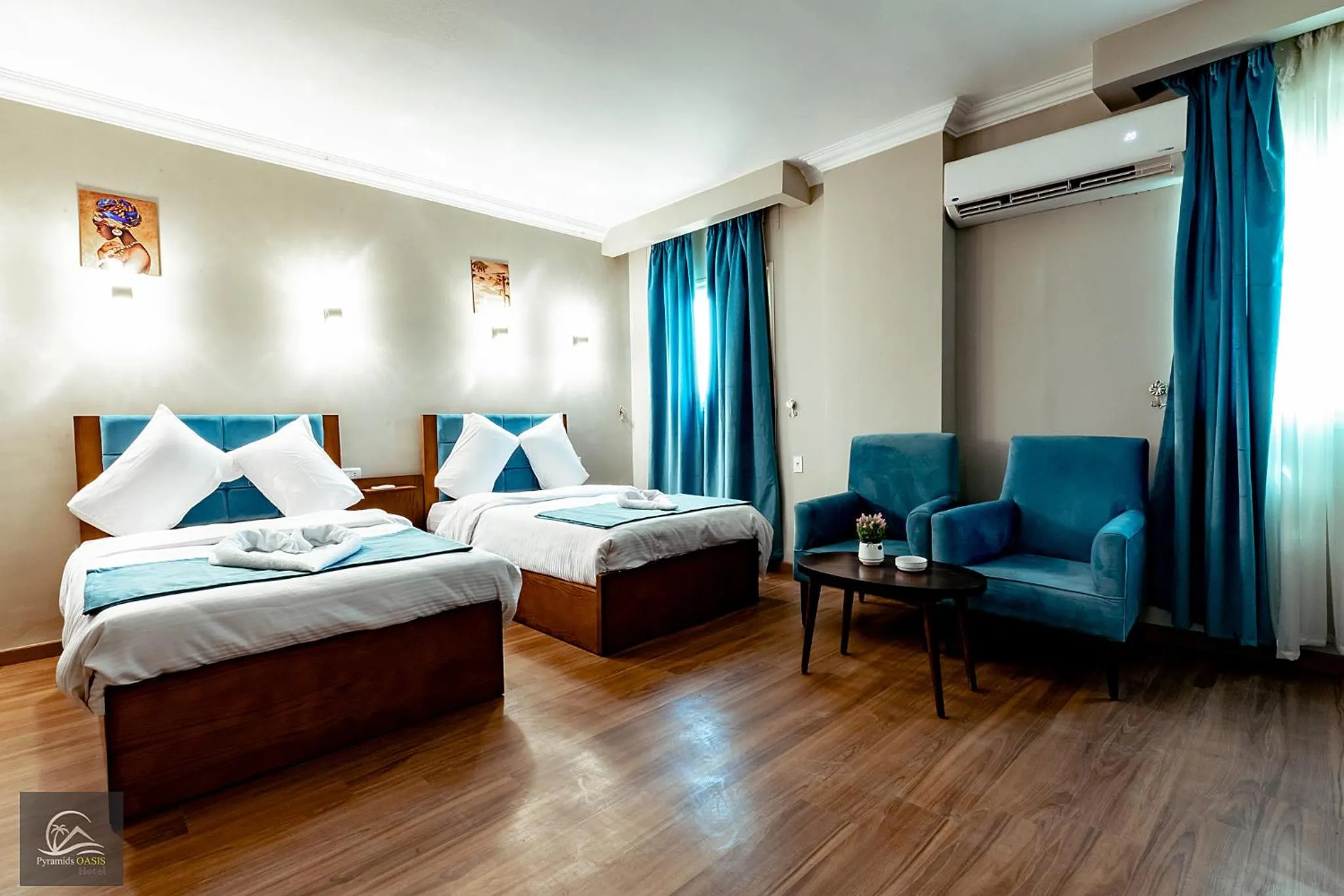 Deluxe Double Room with Two Double Beds in Pyramids Oasis Hotel