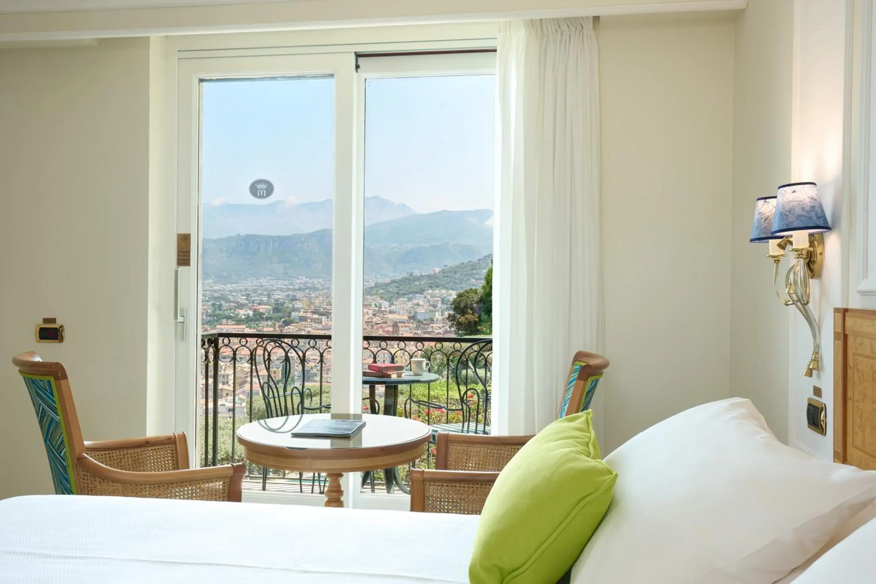 View (from property/room), Bed in Grand Hotel Capodimonte View (from property/room), Bed in Grand Hotel Capodimonte