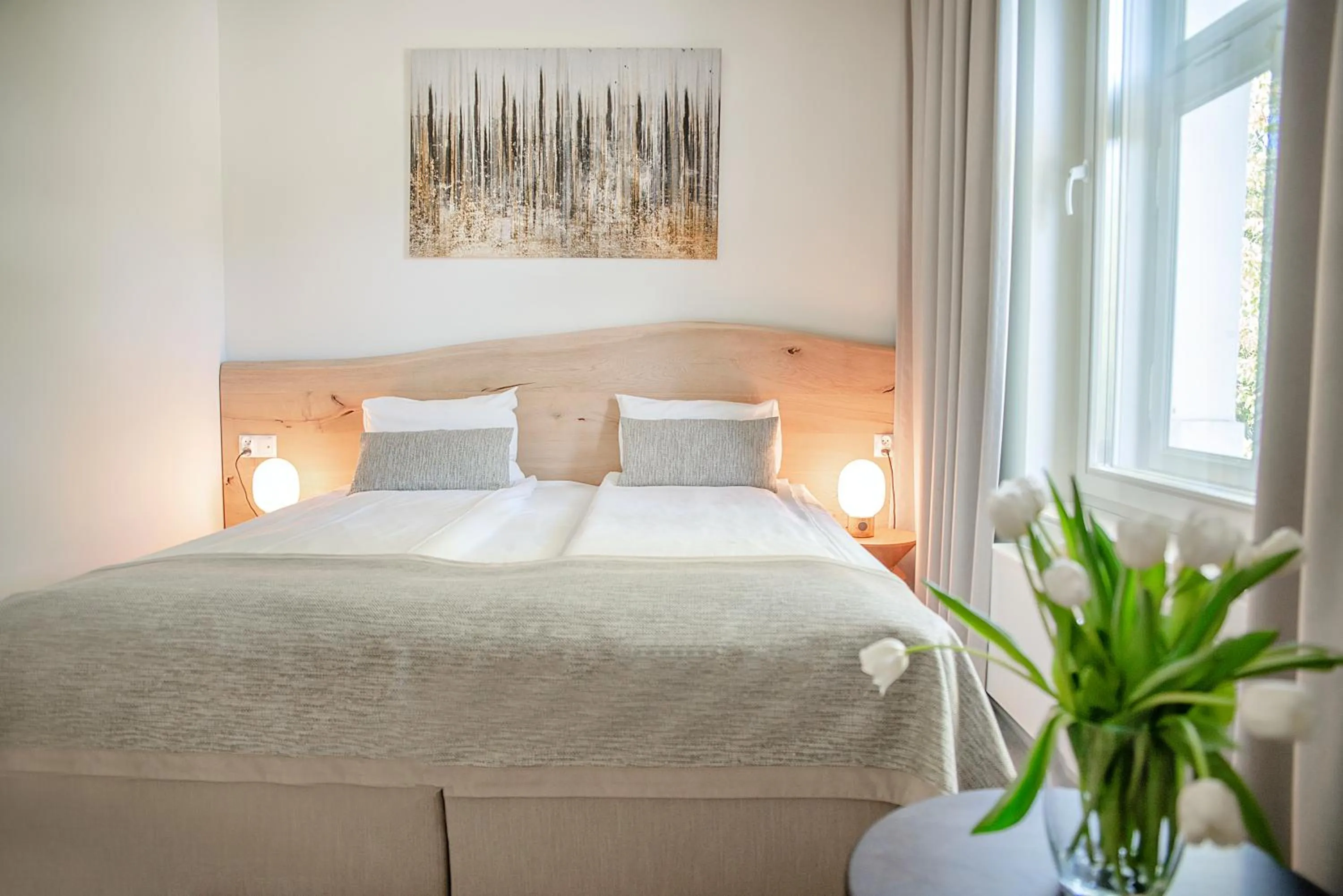 Bed in Hotel Dom Zdrojowy Gdańsk