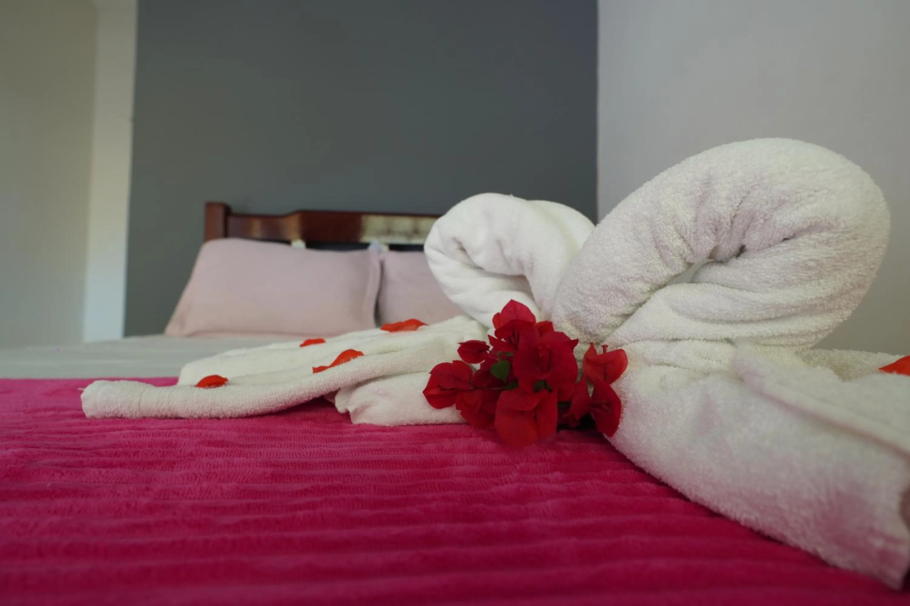 Bed in Pousada Frezza Mergulho