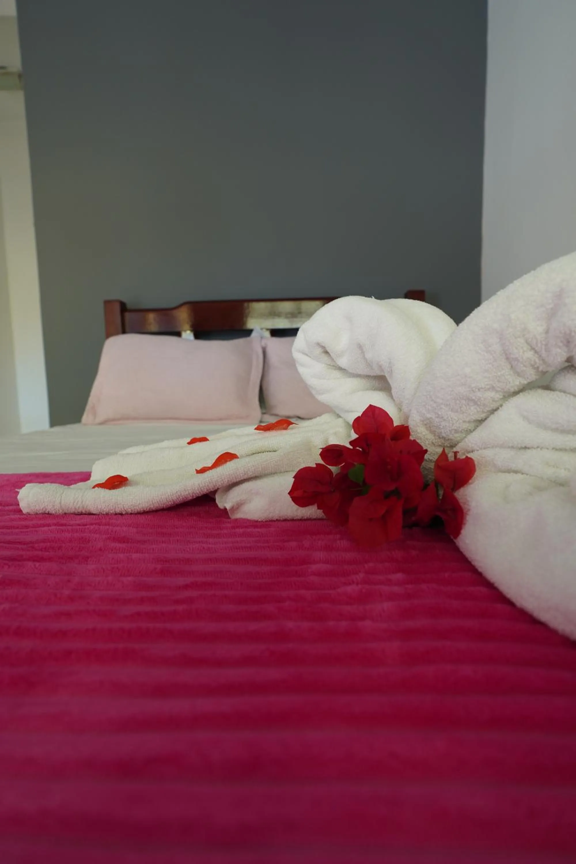 Bed in Pousada Frezza Mergulho