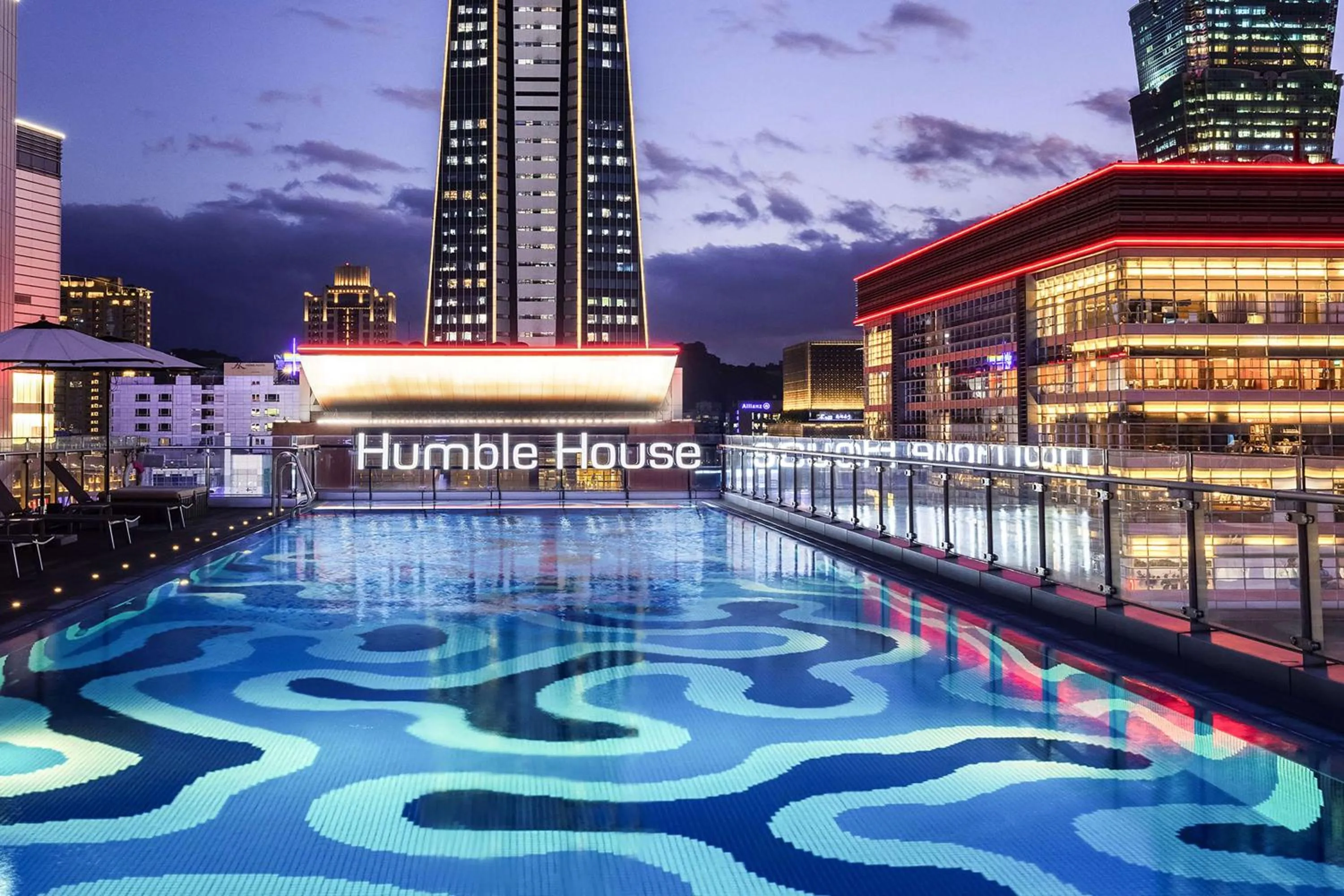 Pool view in Humble House Taipei, Curio Collection by Hilton