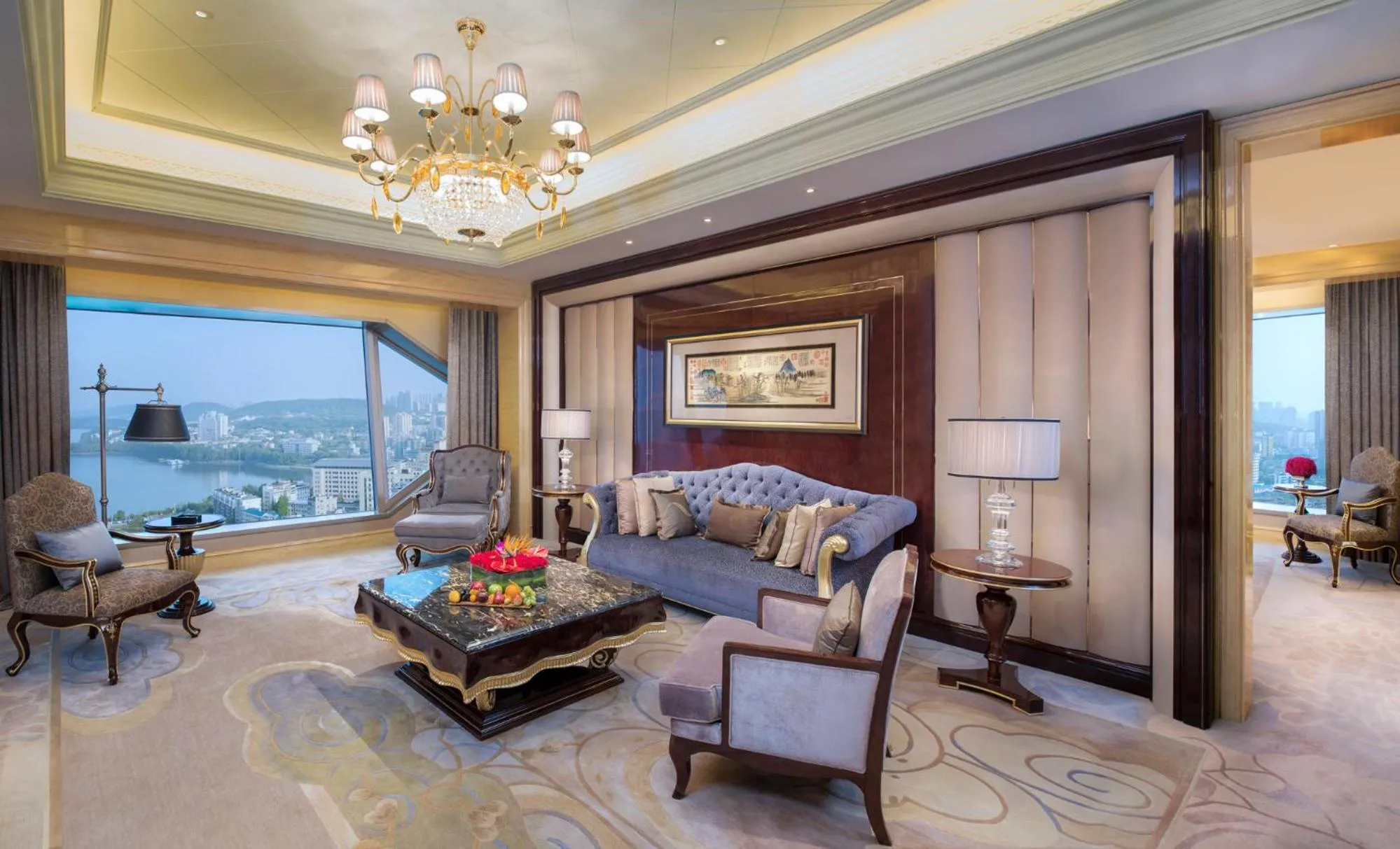 Living room in Wanda Reign Wuhan