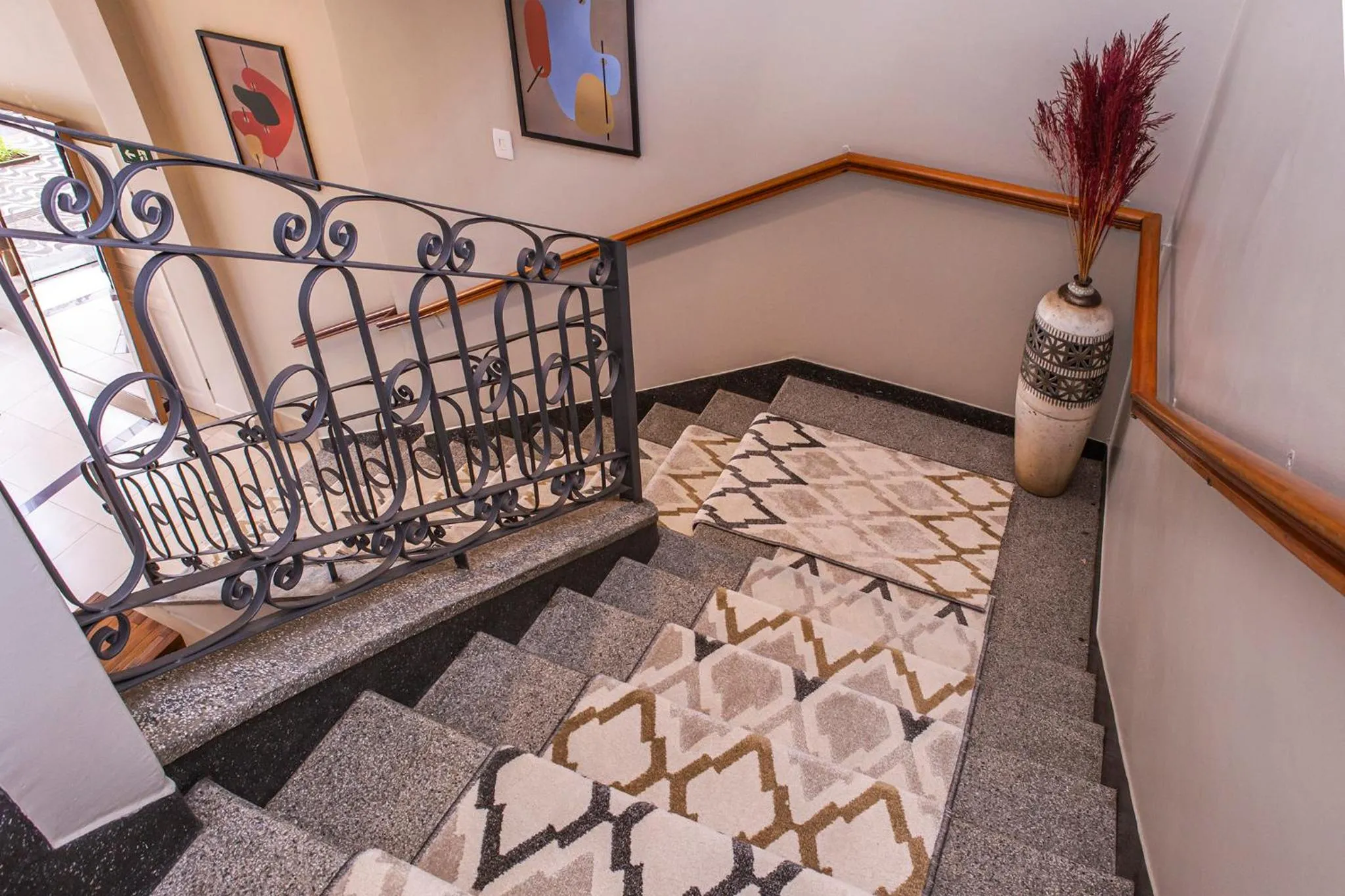 Decorative detail in Hotel Gambrinus