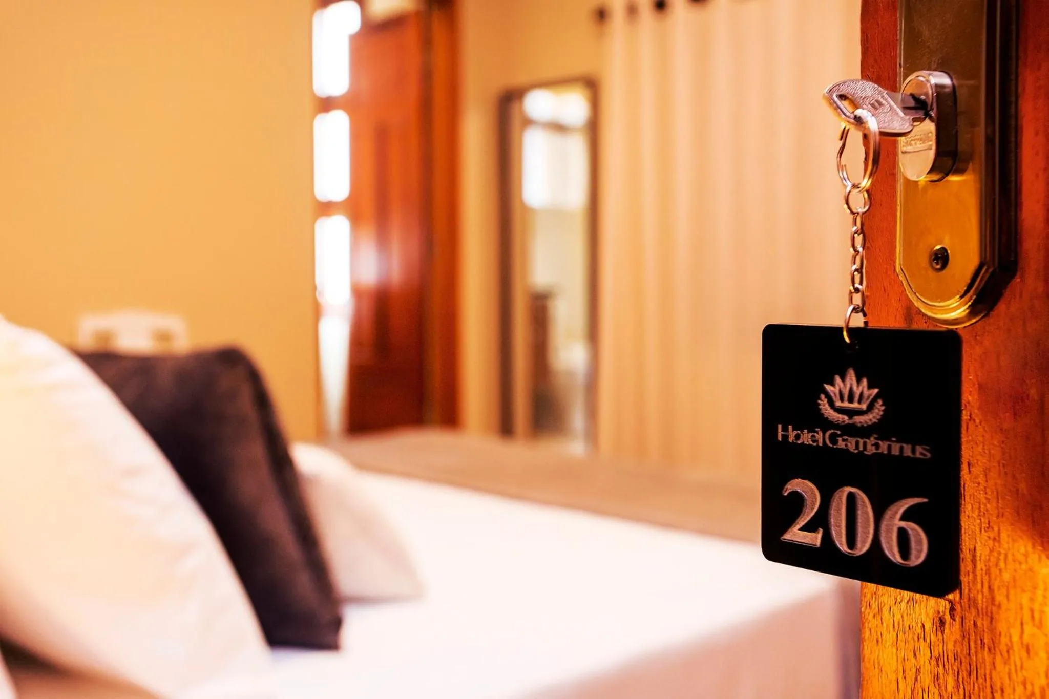 Bedroom, Bed in Hotel Gambrinus