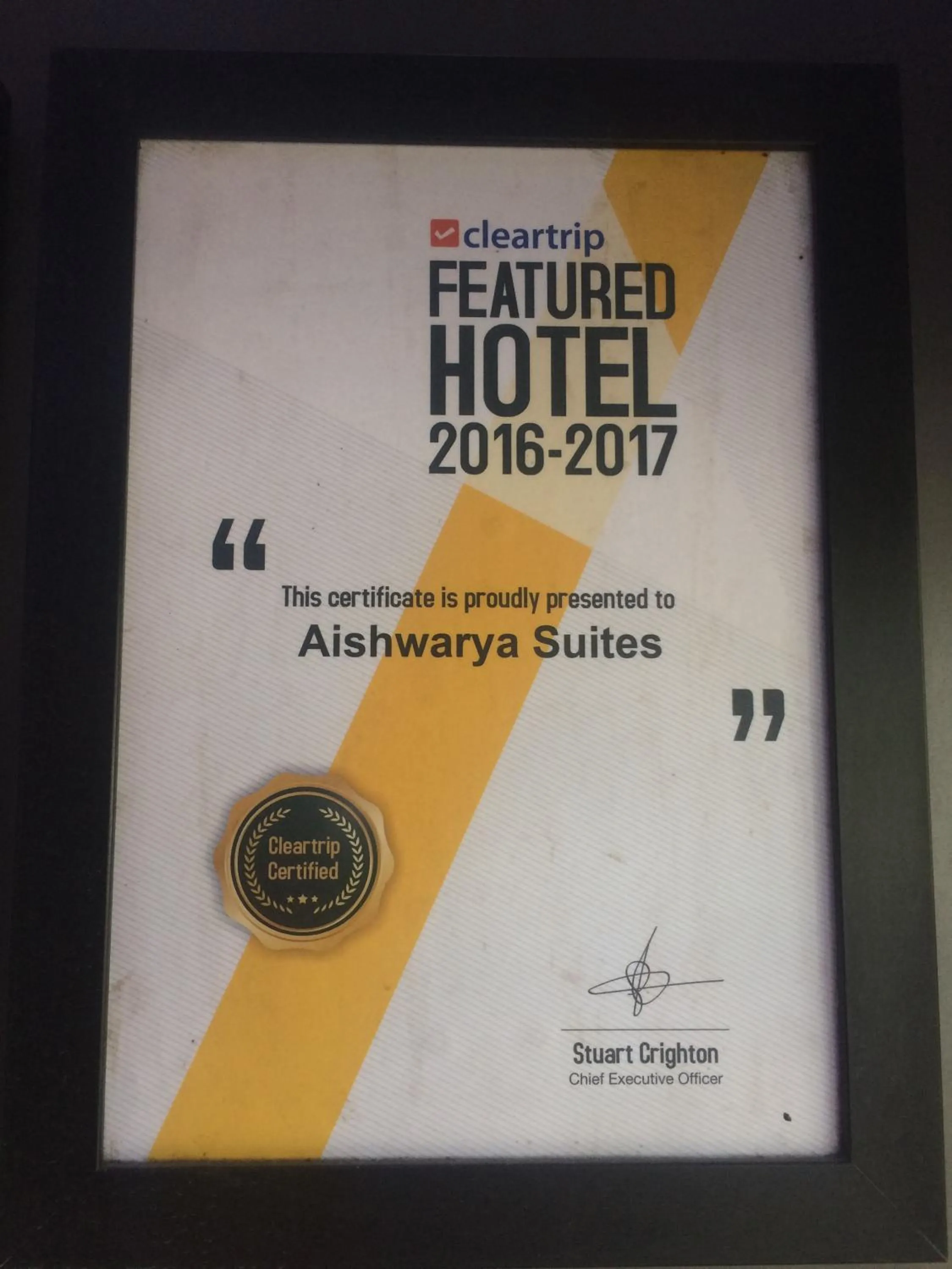 Logo/Certificate/Sign in Aishwarya Suites