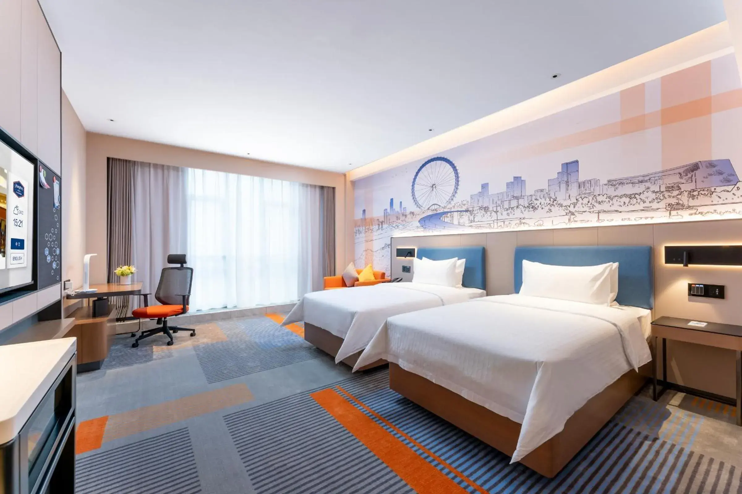 Photo of the whole room, Bed in Hampton by Hilton Guangzhou Jinshazhou Photo of the whole room, Bed in Hampton by Hilton Guangzhou Jinshazhou