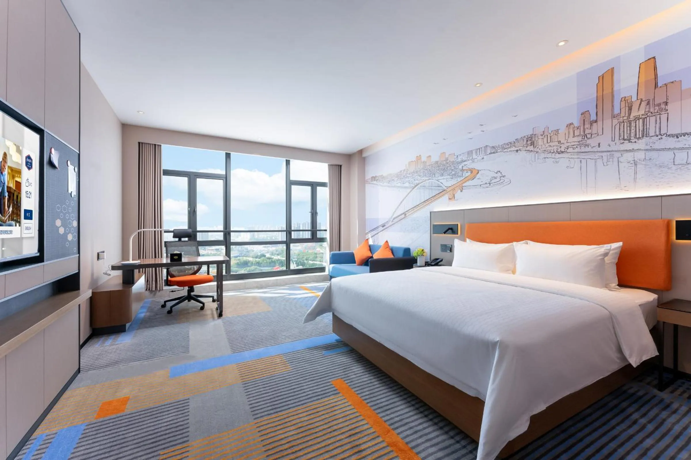 Photo of the whole room, Bed in Hampton by Hilton Guangzhou Jinshazhou