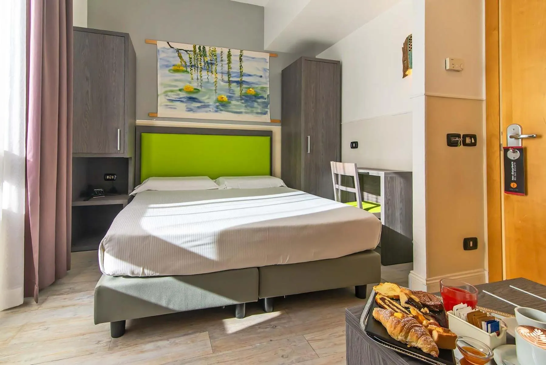 Bed in Hotel Aphrodite