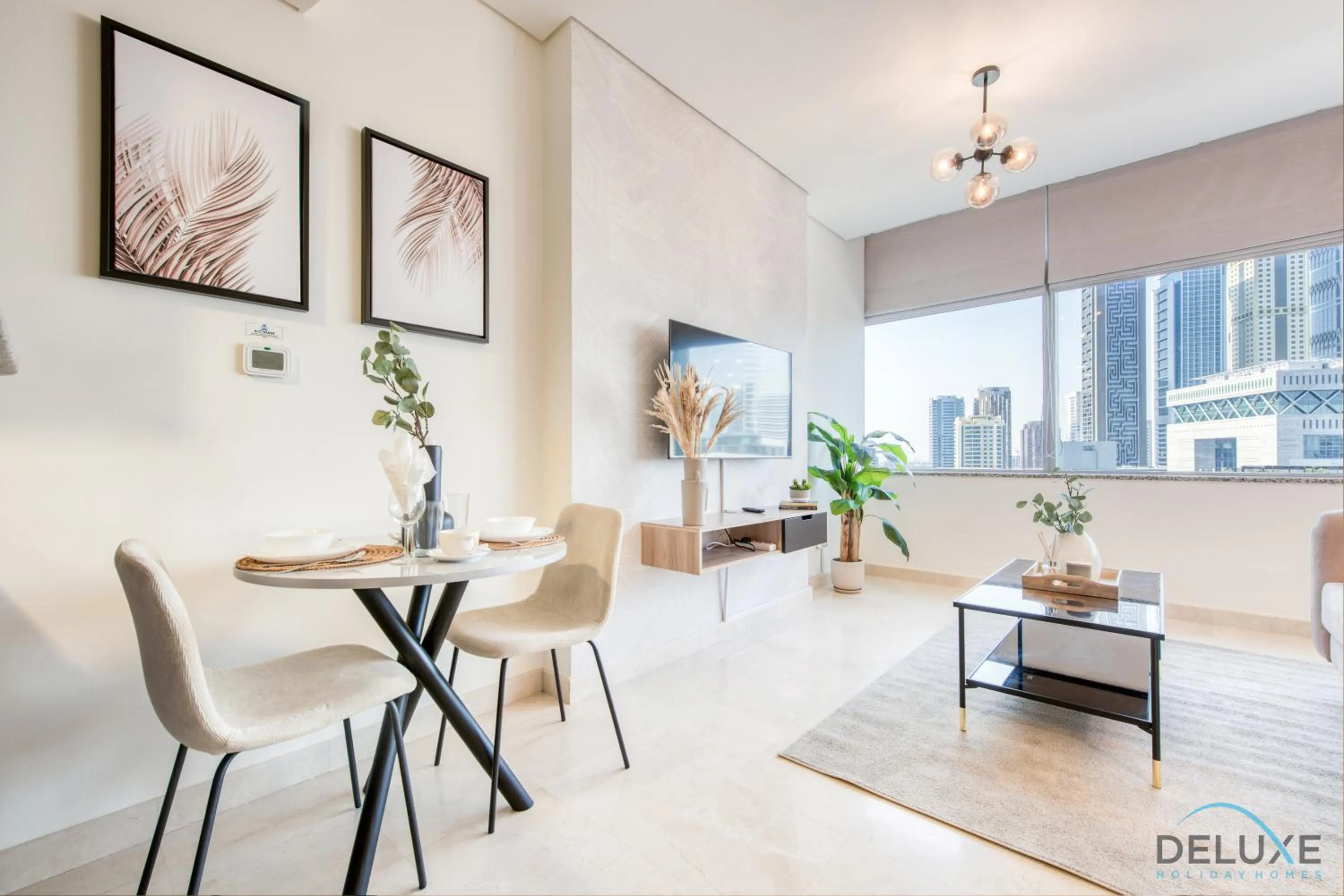 Living room in Calm Studio at Sky Gardens DIFC by Deluxe Holiday Homes
