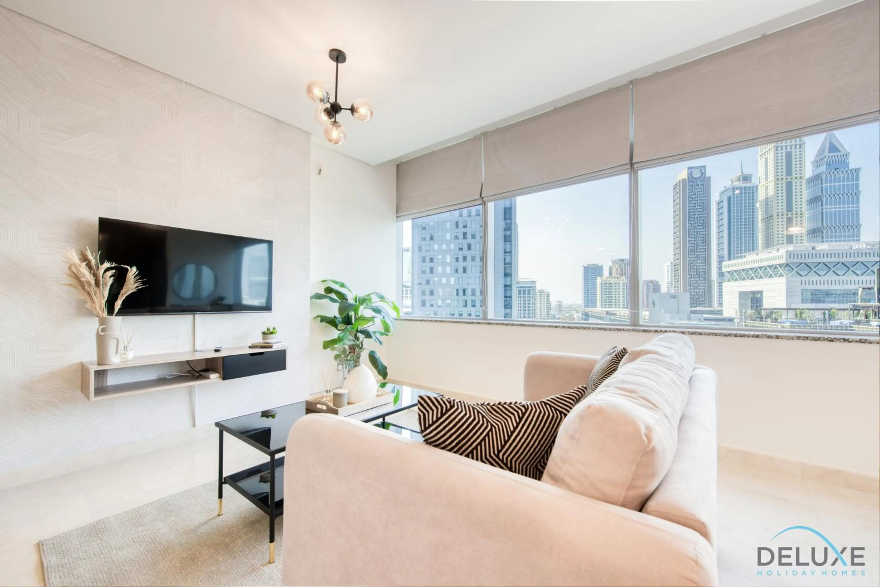 TV and multimedia in Calm Studio at Sky Gardens DIFC by Deluxe Holiday Homes