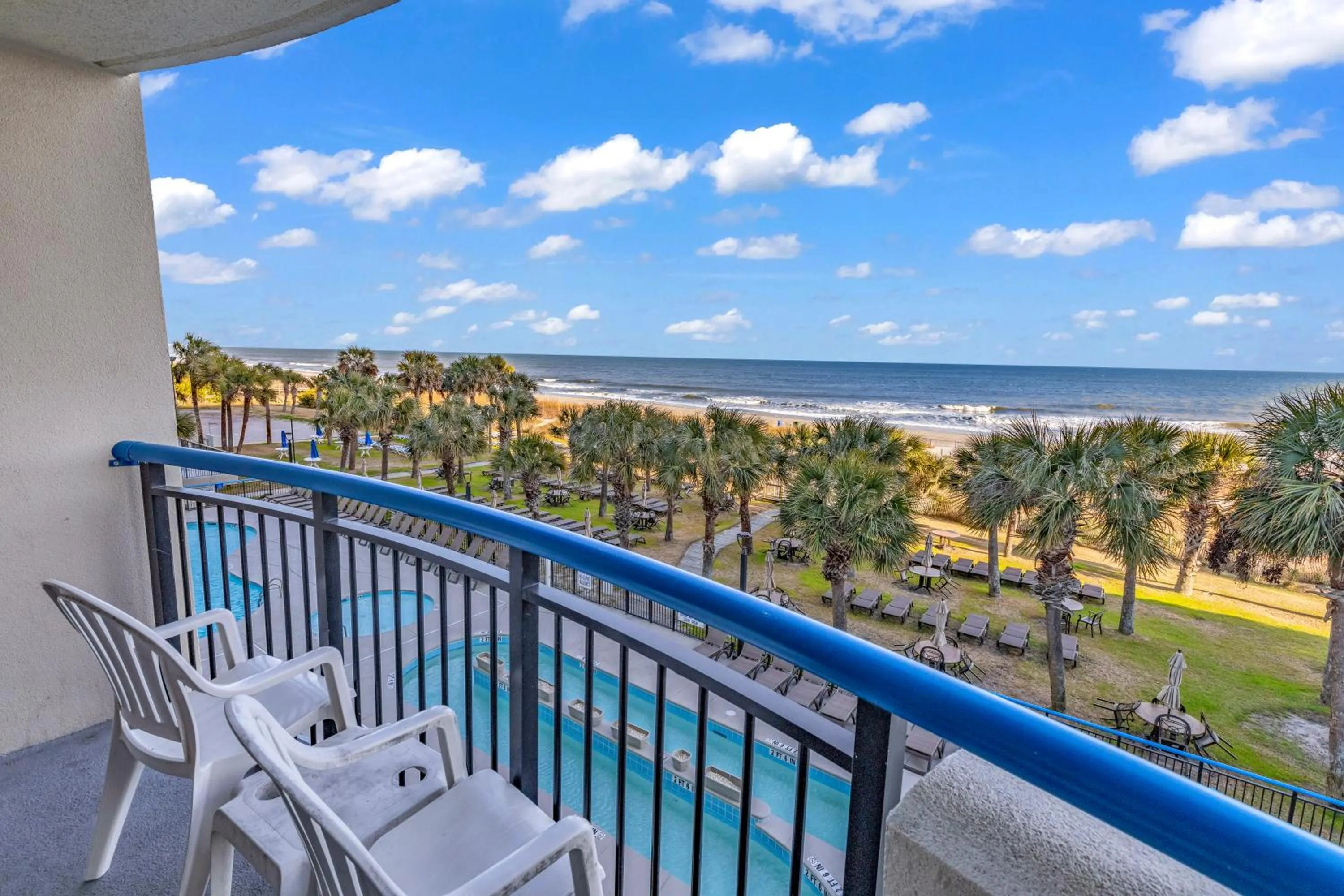 Balcony/Terrace in Oceanfront Boardwalk Condo w Private Balcony and Beach