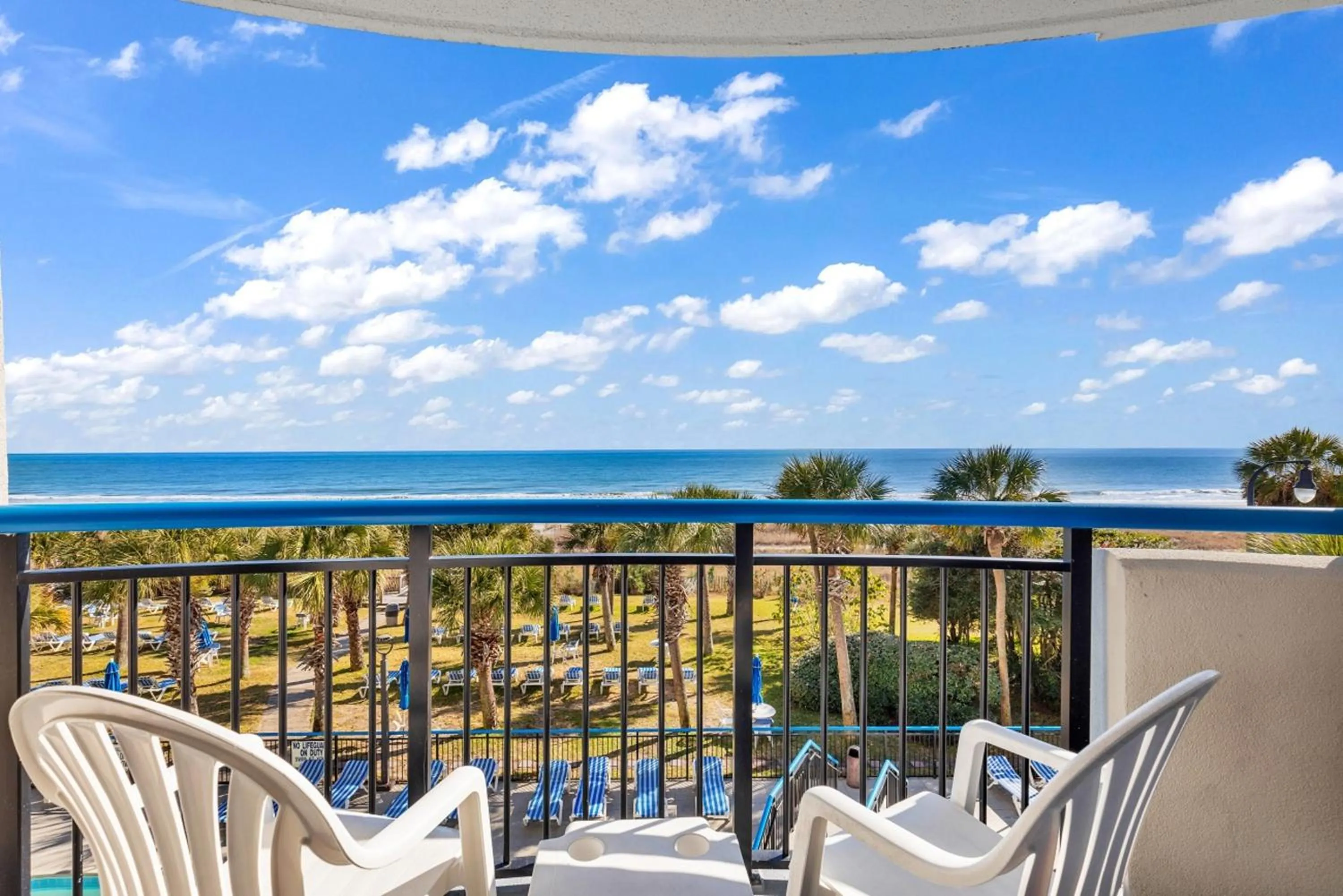 Balcony/Terrace in Oceanfront Boardwalk Condo w Private Balcony and Beach