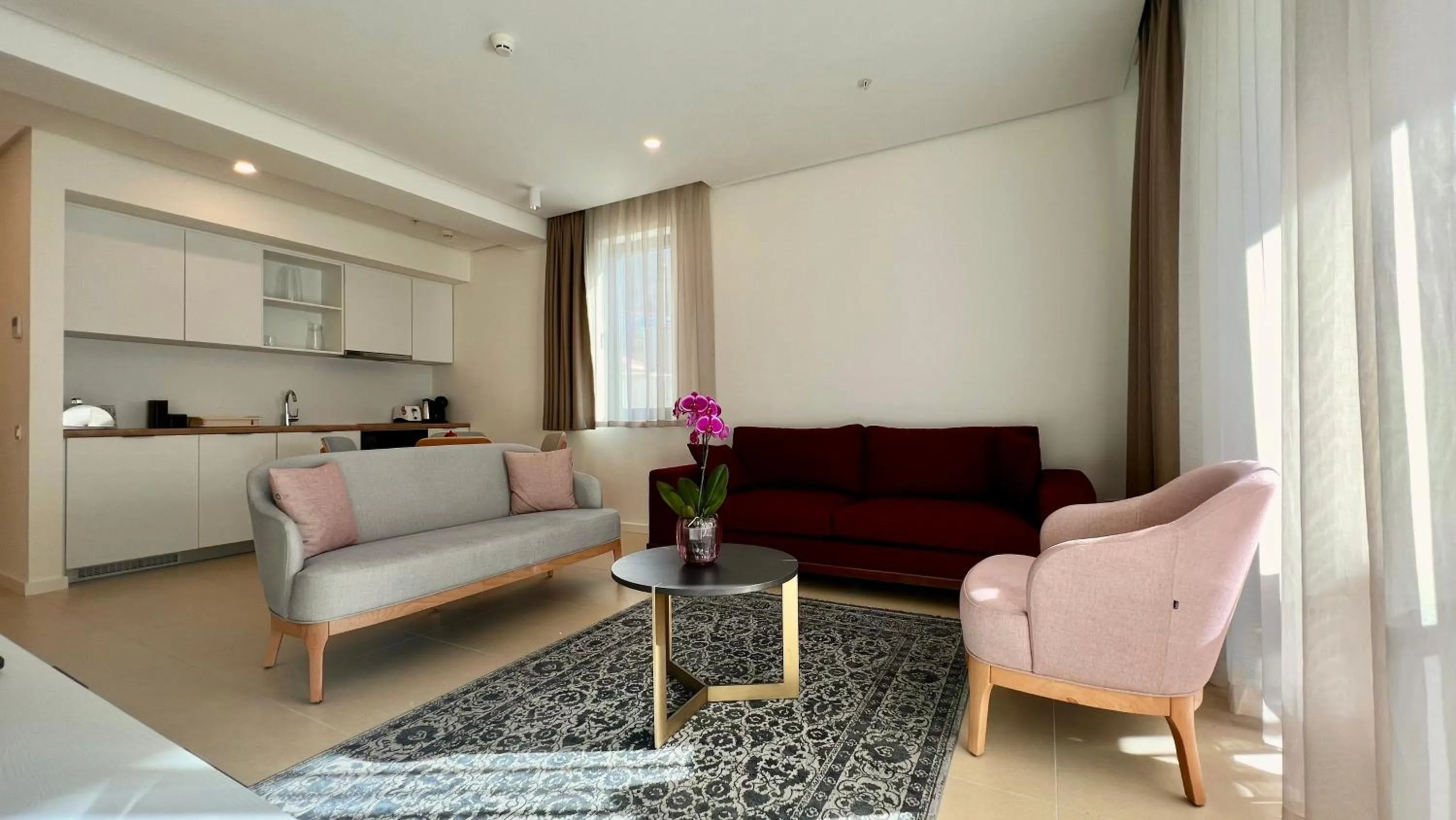 Living room in Sunraf Luxe Apartments