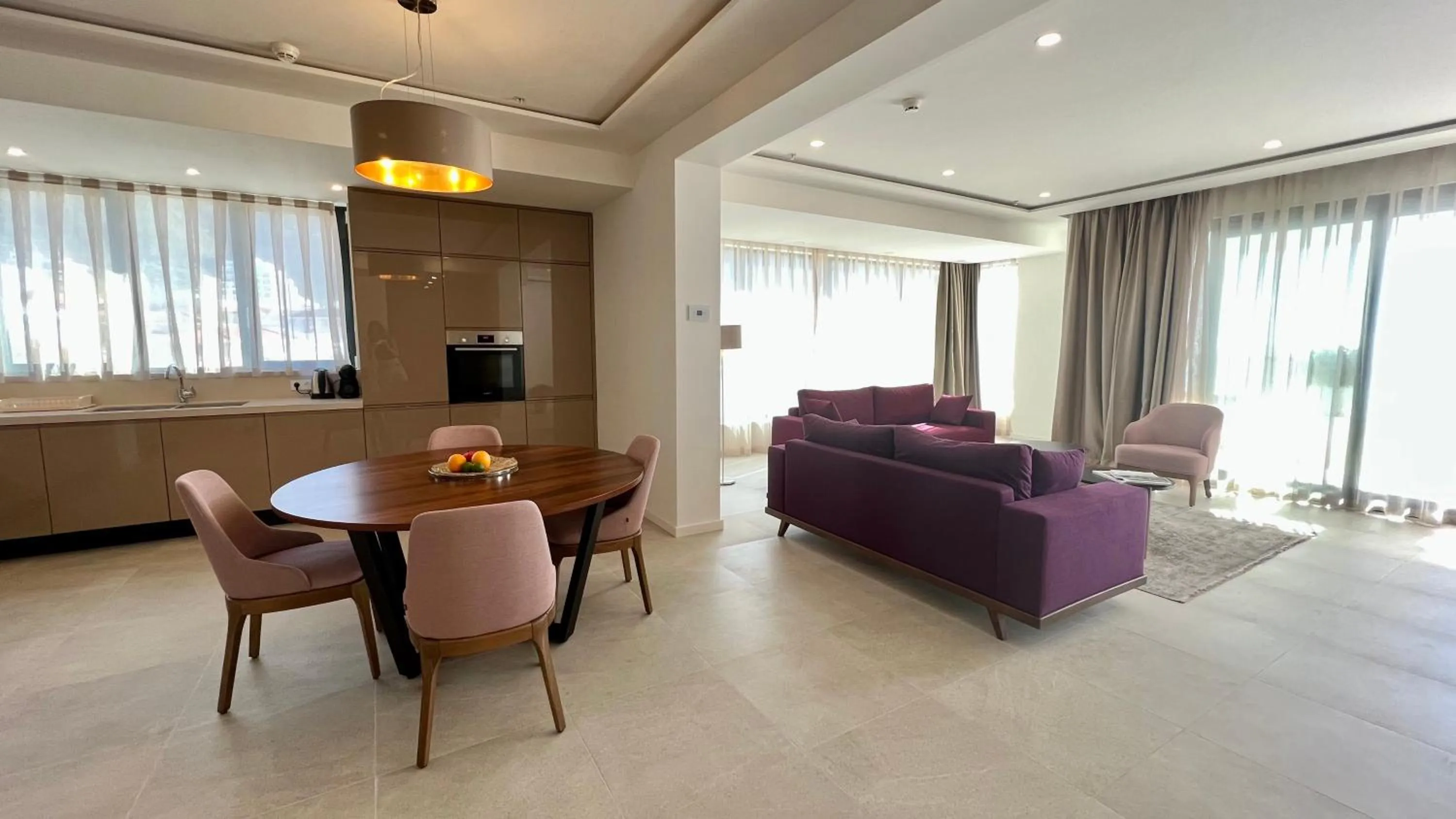 Living room in Sunraf Luxe Apartments