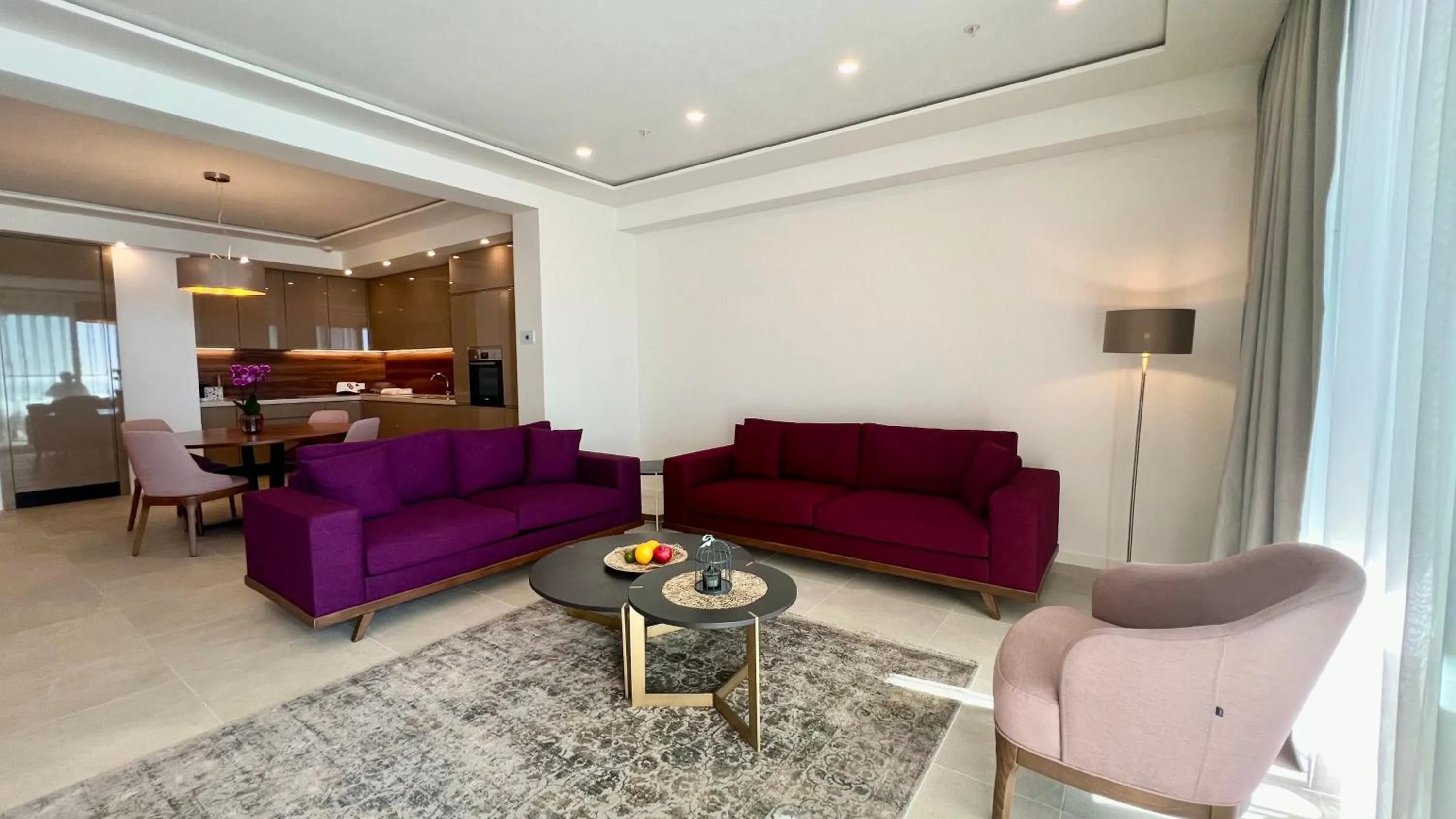 Living room in Sunraf Luxe Apartments