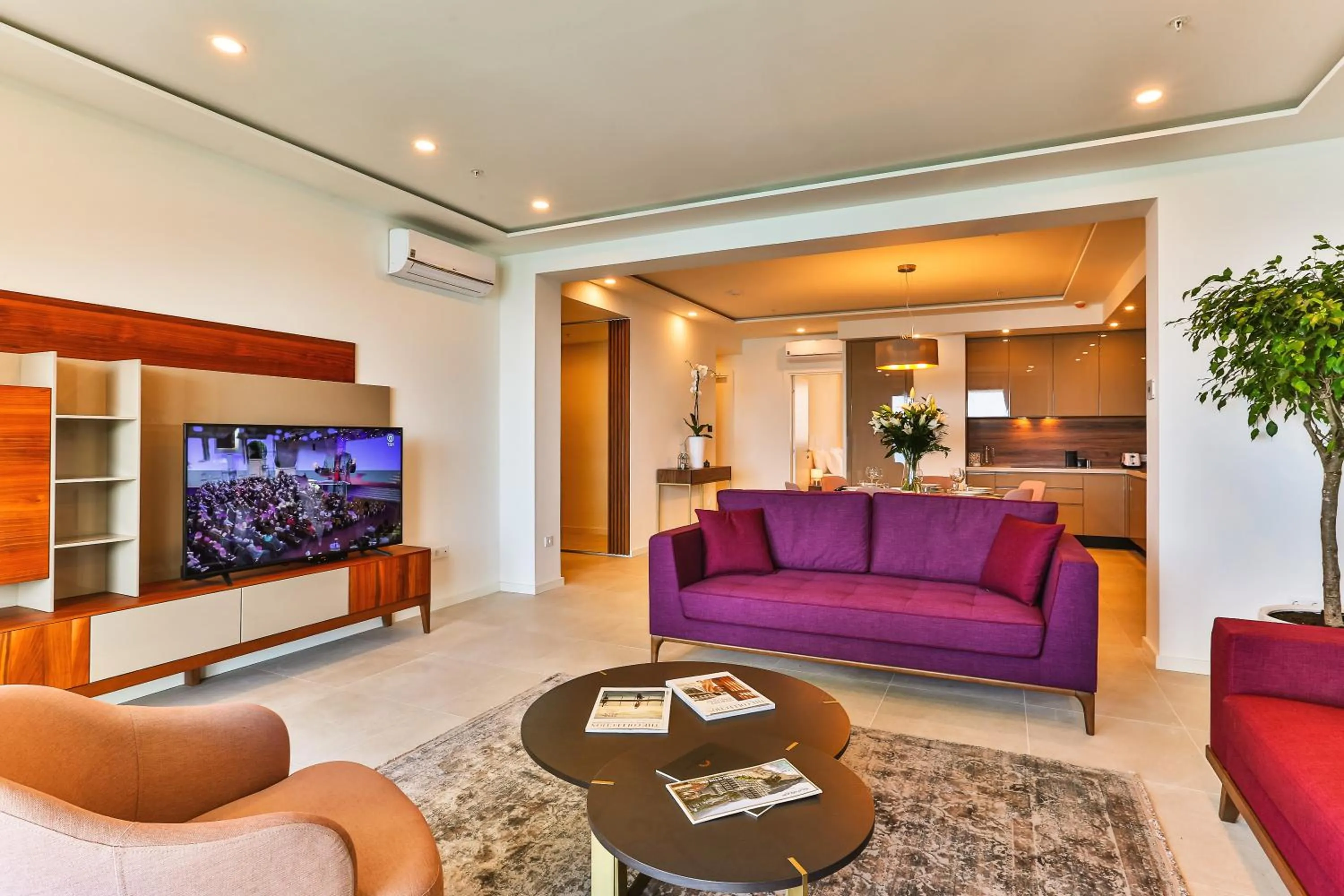 TV and multimedia in Sunraf Luxe Apartments