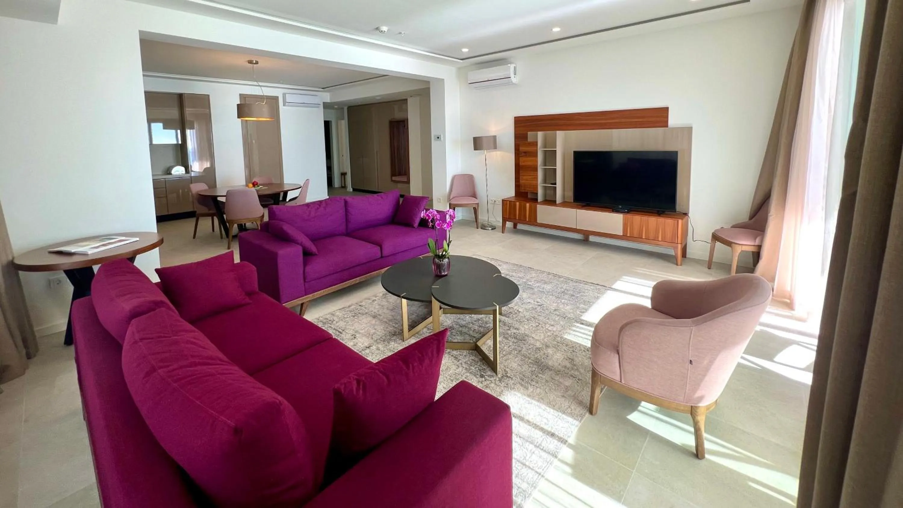 TV and multimedia in Sunraf Luxe Apartments