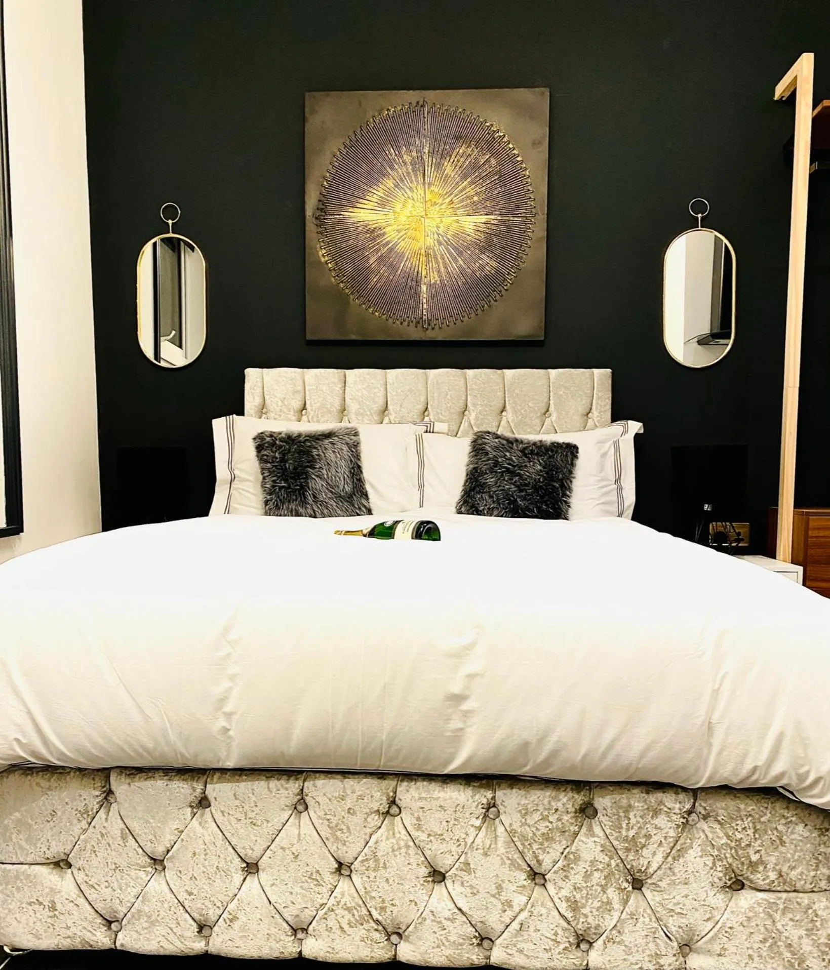 Bed in Duke and Duchess Apartments and Rooms - Private in Room Hot Tub Suites