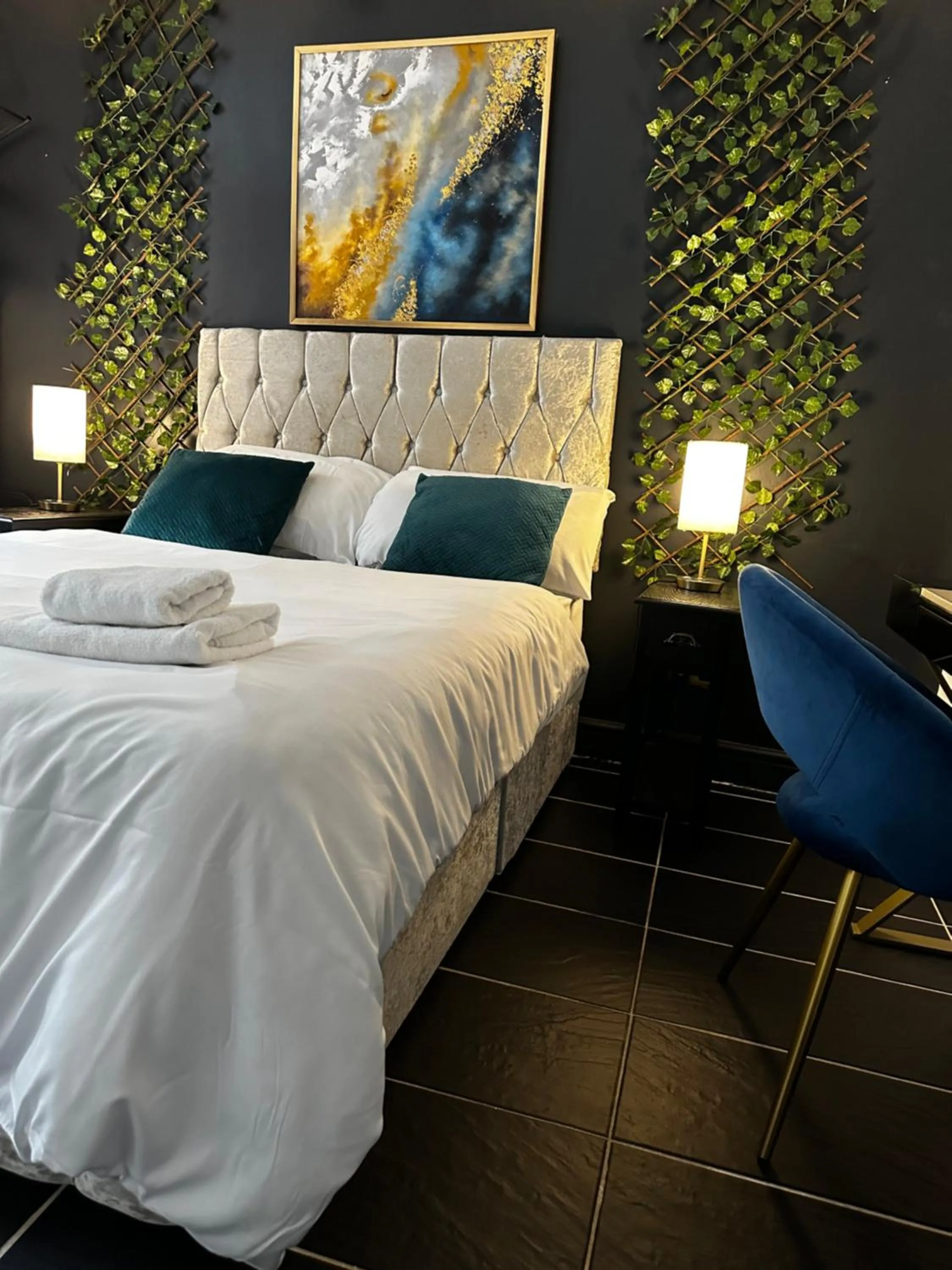 Bed in Duke and Duchess Apartments and Rooms - Private in Room Hot Tub Suites